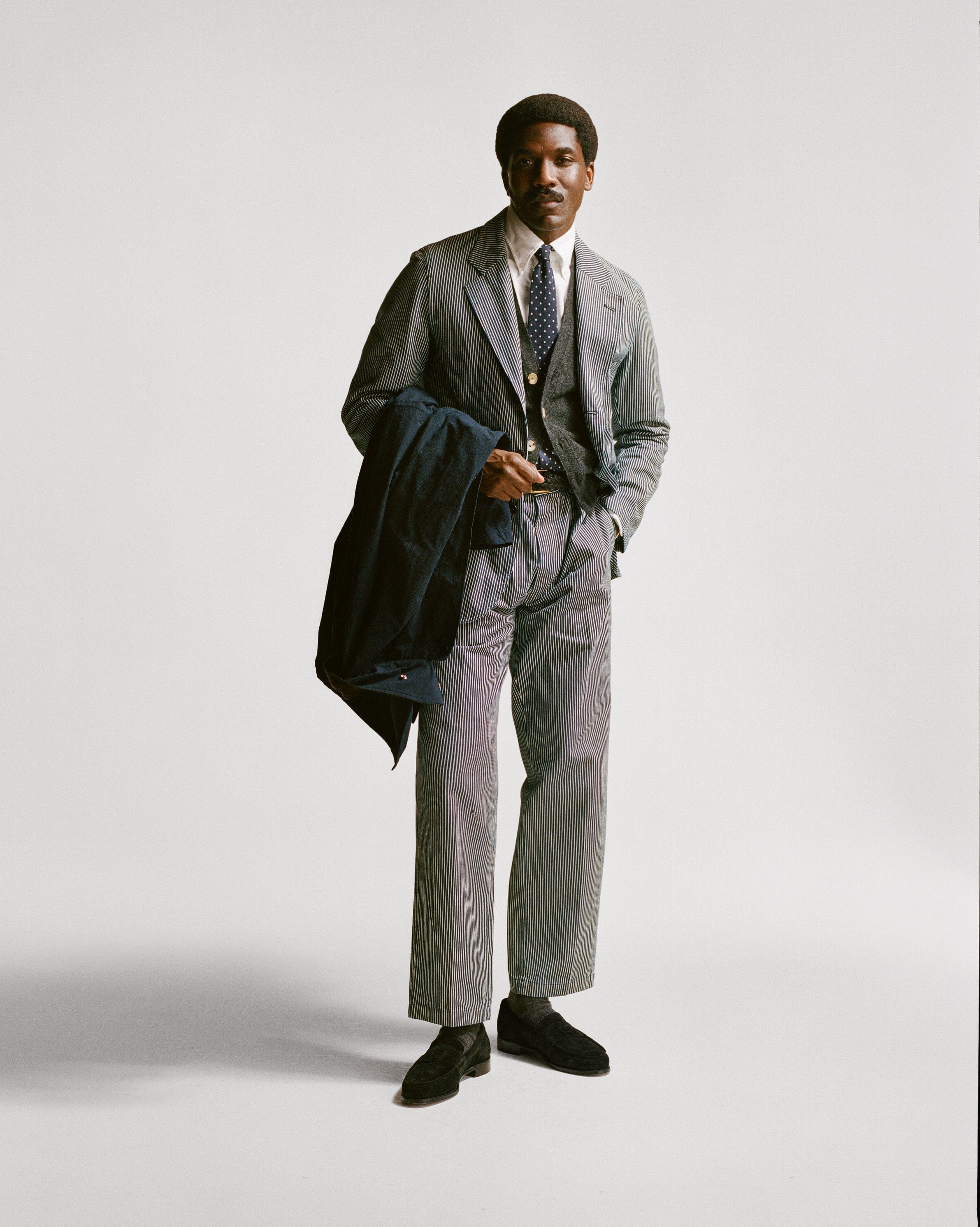 Indigo Hickory Stripe Games Trouser - Image 3