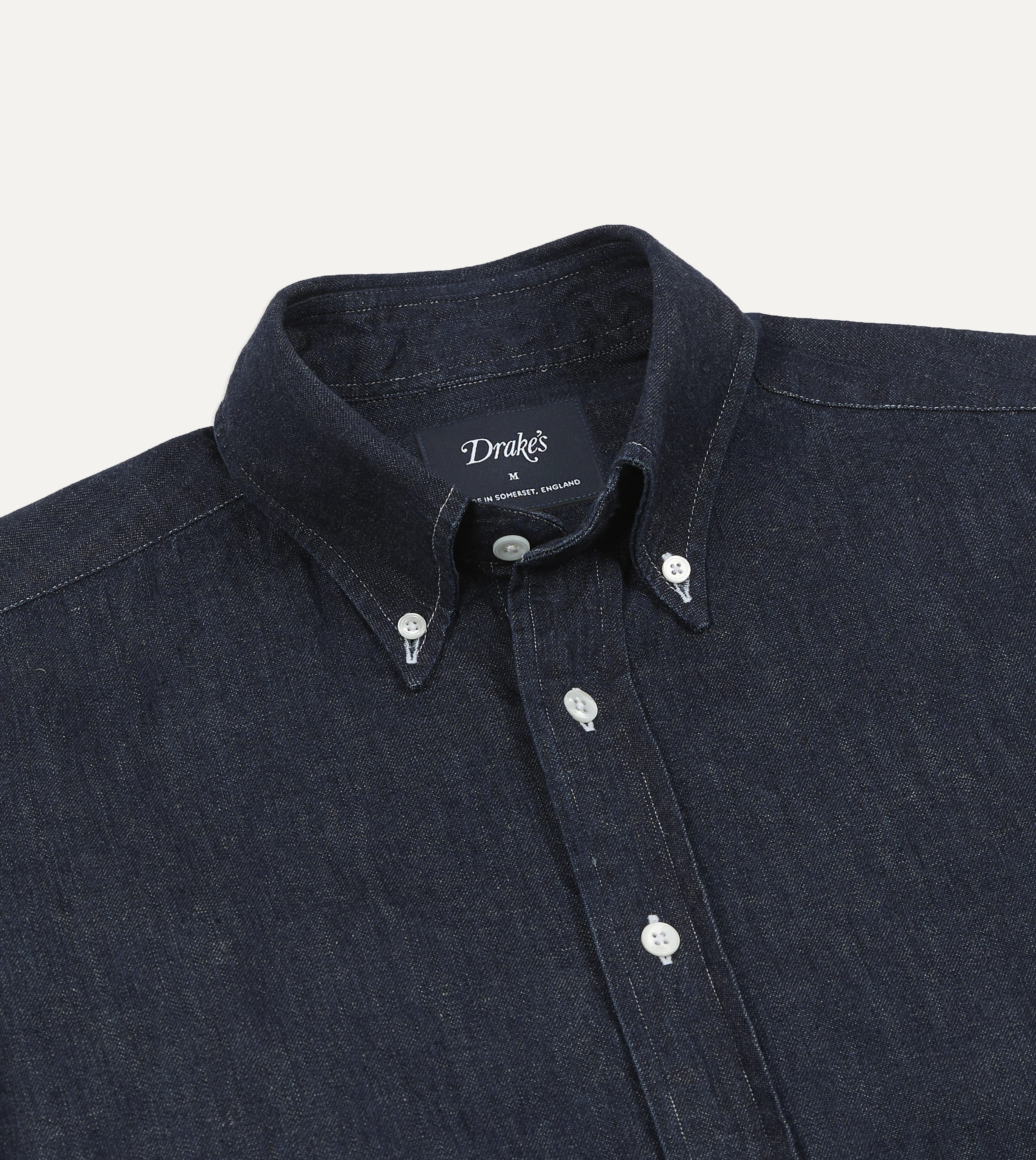 Indigo Rinse Denim Button-Down Shirt - Image 3