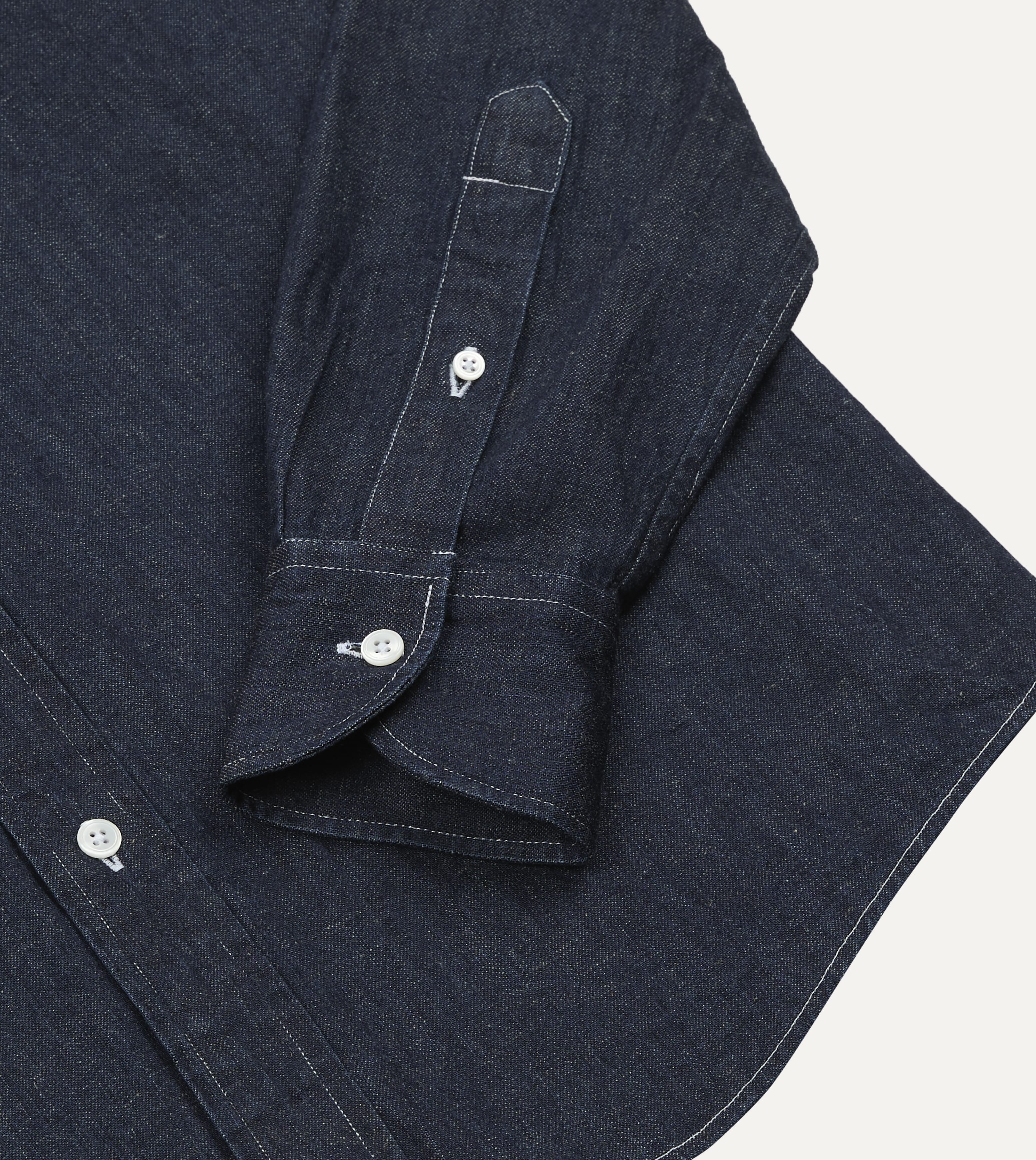 Indigo Rinse Denim Button-Down Shirt - Image 4