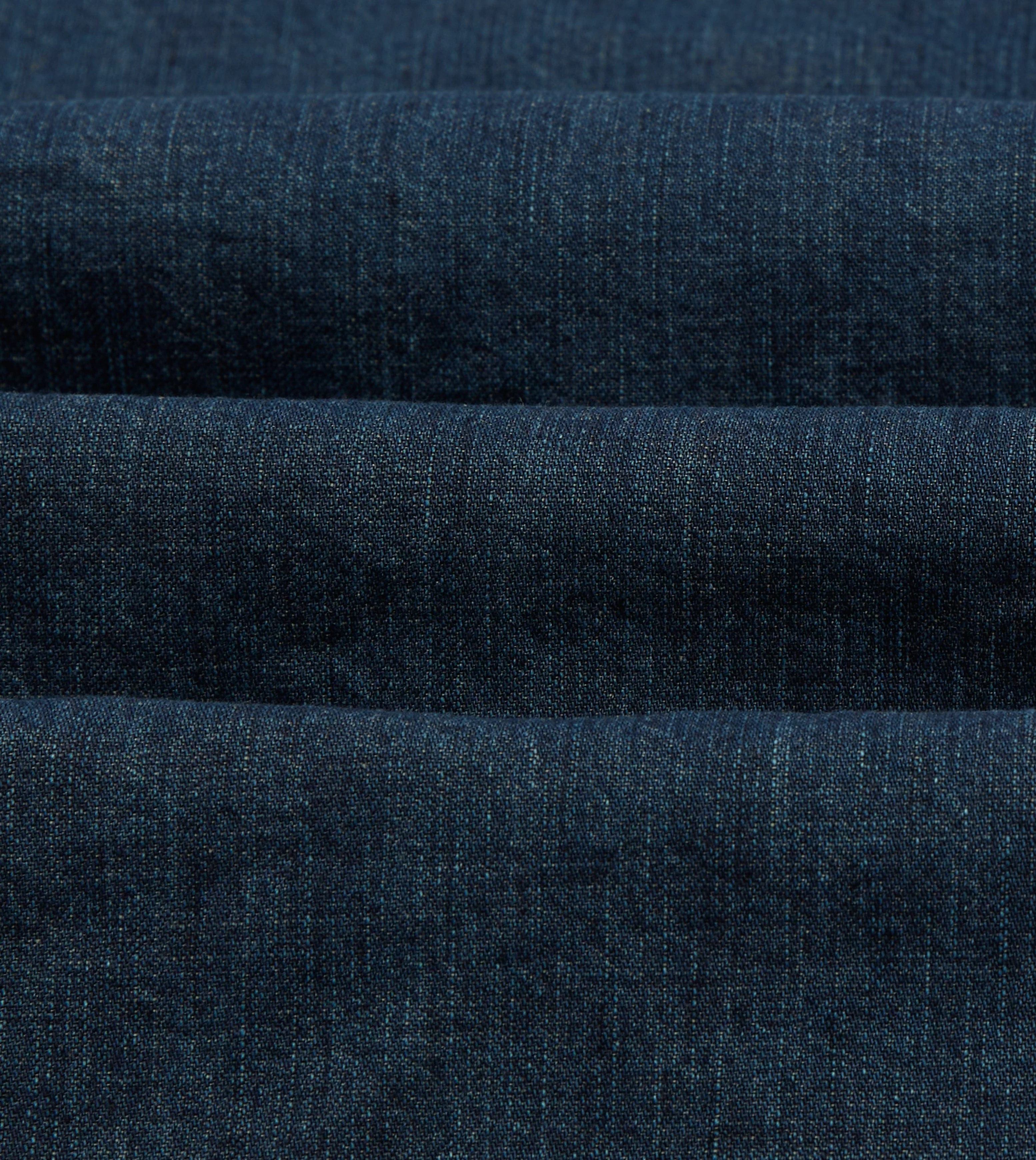 Indigo Rinse Denim Two-Pocket Western Shirt - Image 3