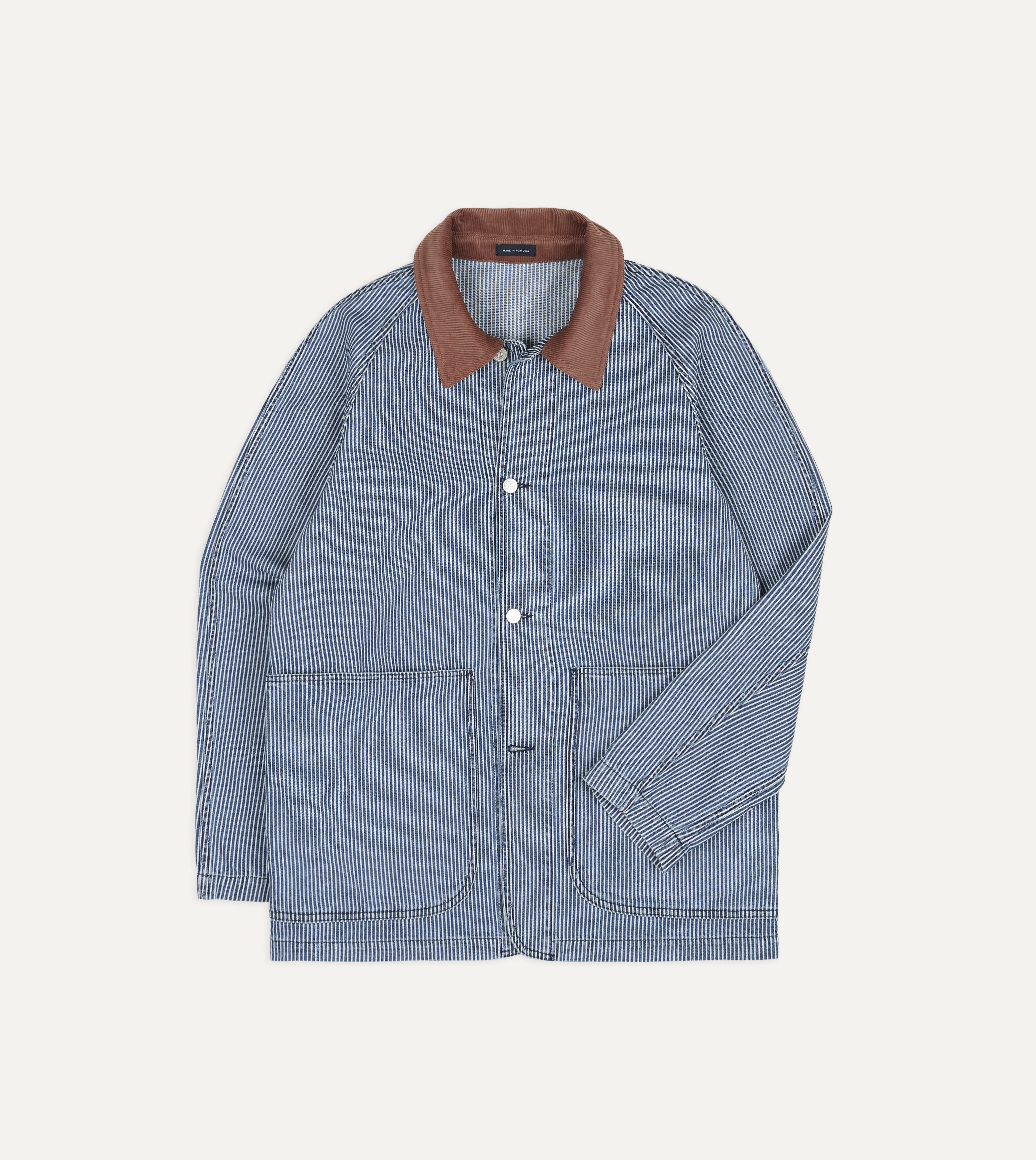 Indigo Stripe Denim Field Jacket - Image 3