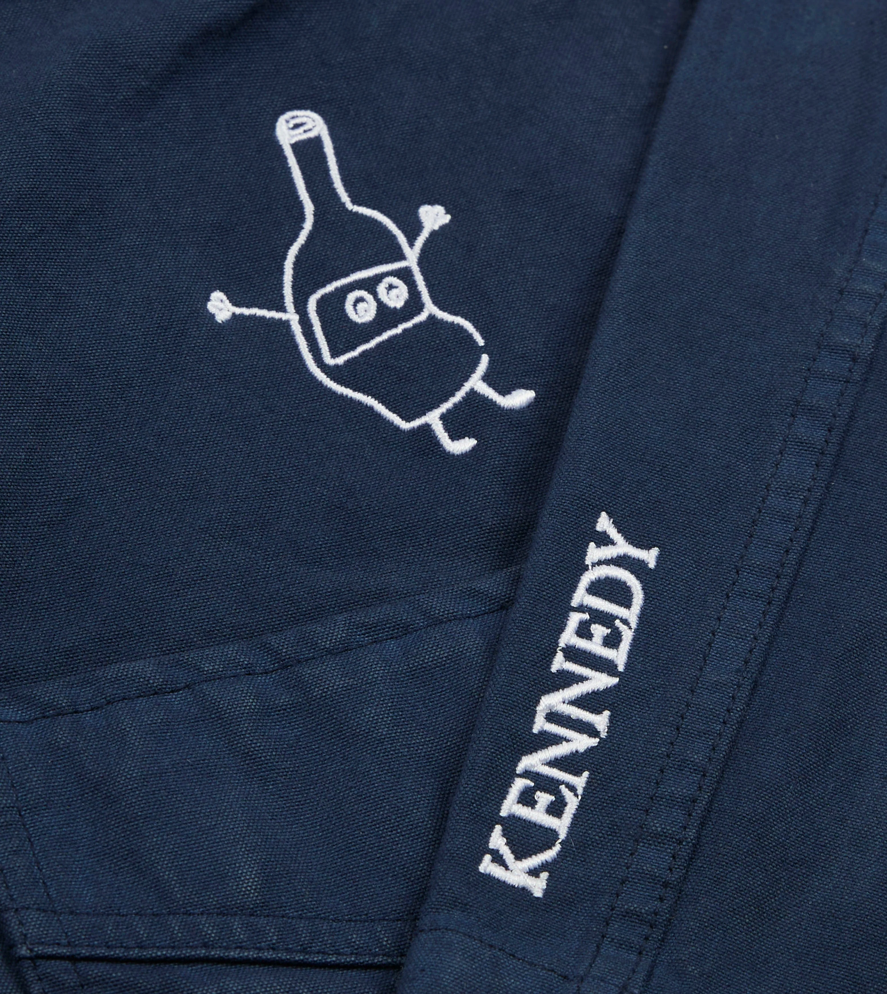 Kennedy by Drake's Navy Cotton Duck Canvas Five-Pocket Chore Jacket - Image 6