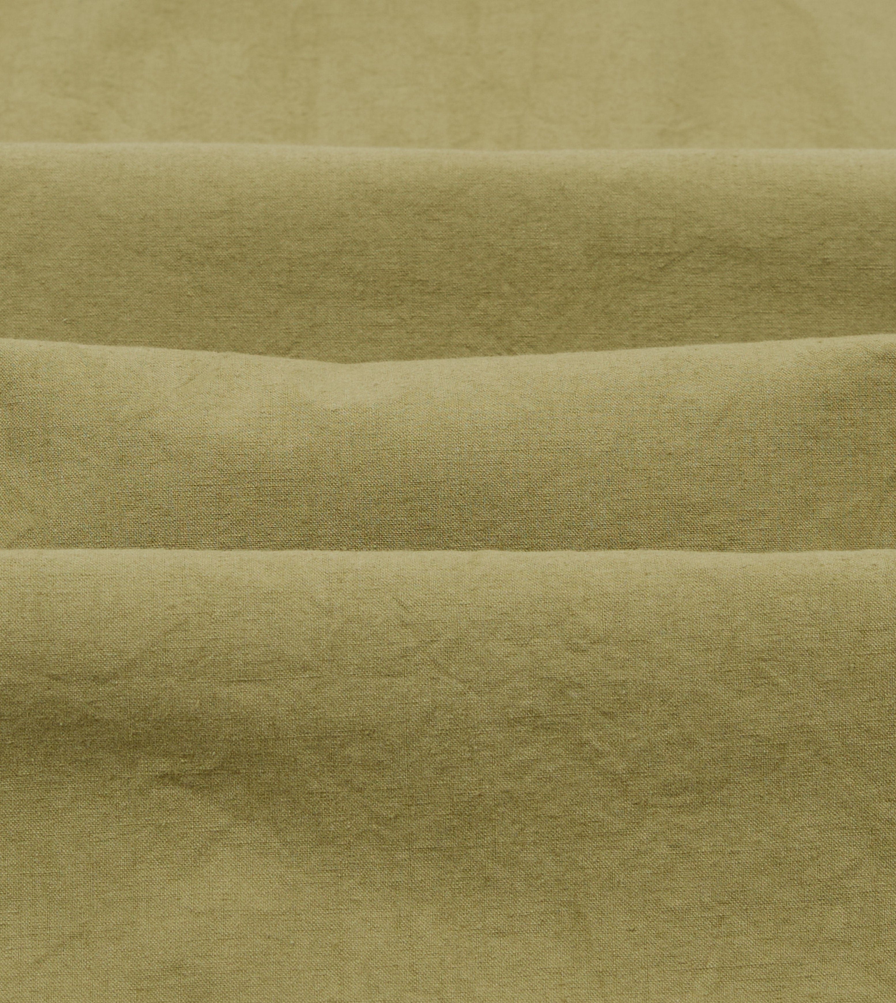 Khaki Cotton-Linen Crepe Cuban Shirt - Image 3