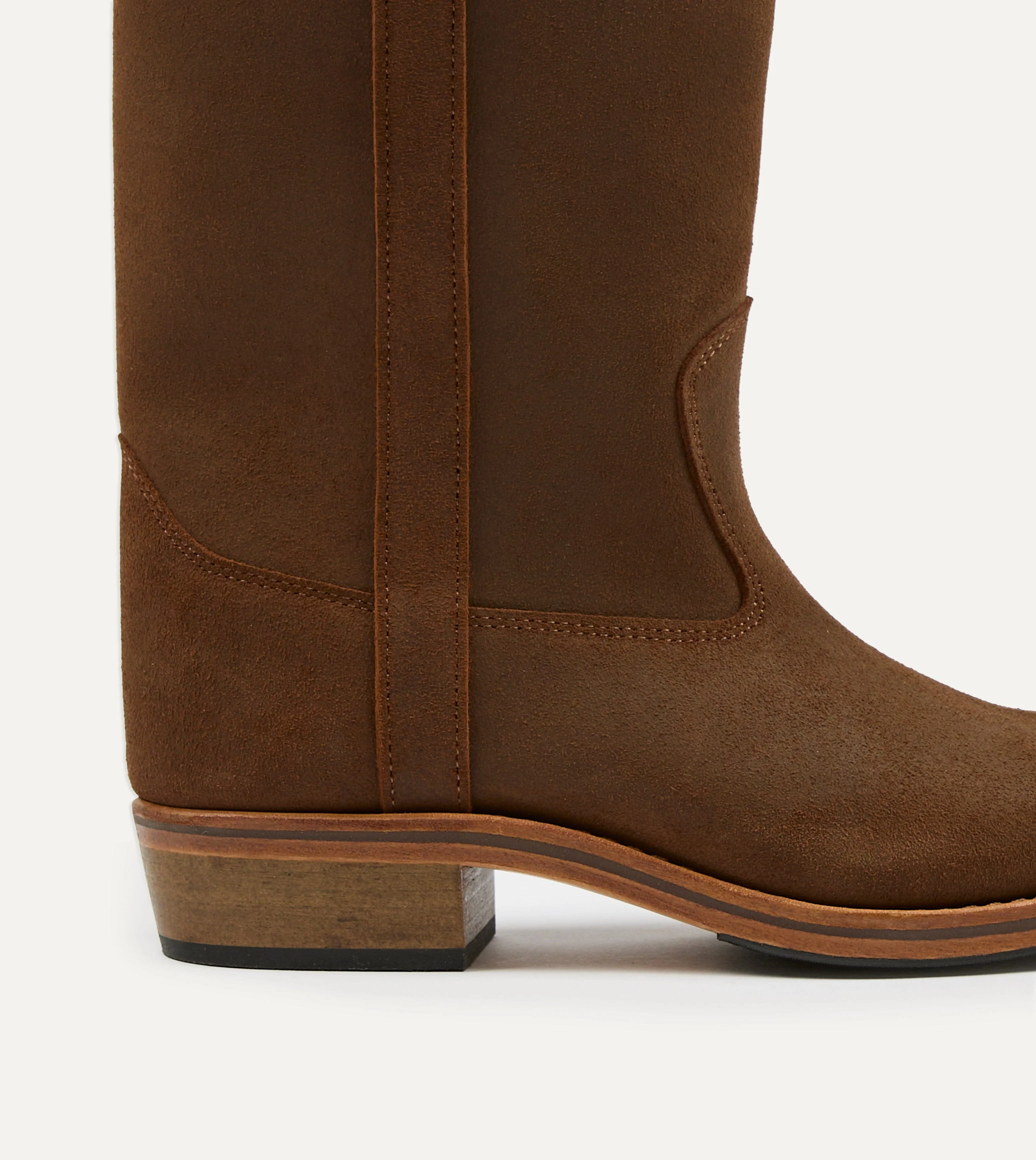 La Botte Gardiane Camarguaise Brown Waxed Leather Boots - Image 3