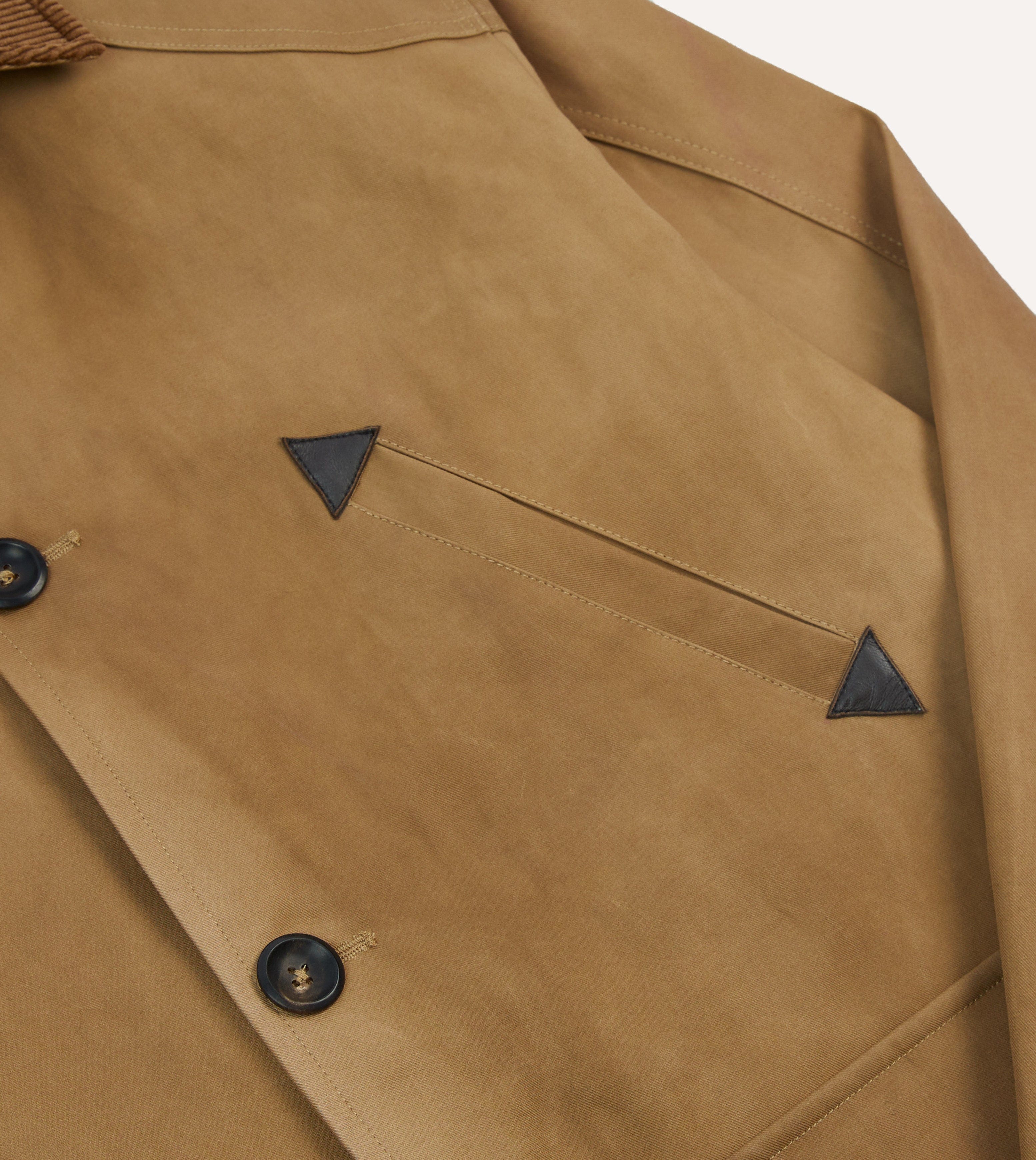Light Brown Cotton Gabardine Barn Jacket - Image 5