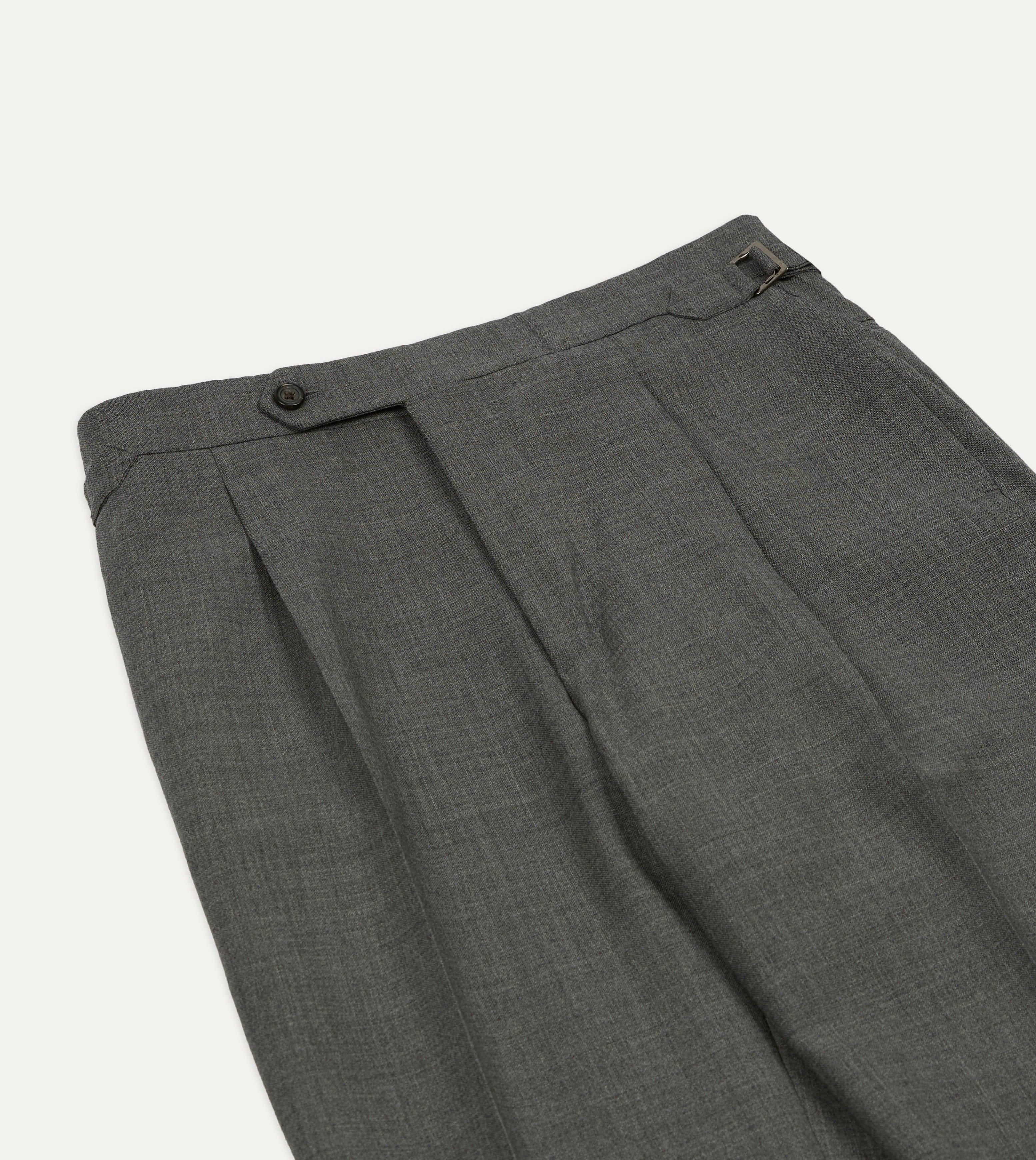 Light Grey Fresco Lite® Single Pleat Trouser - Image 4