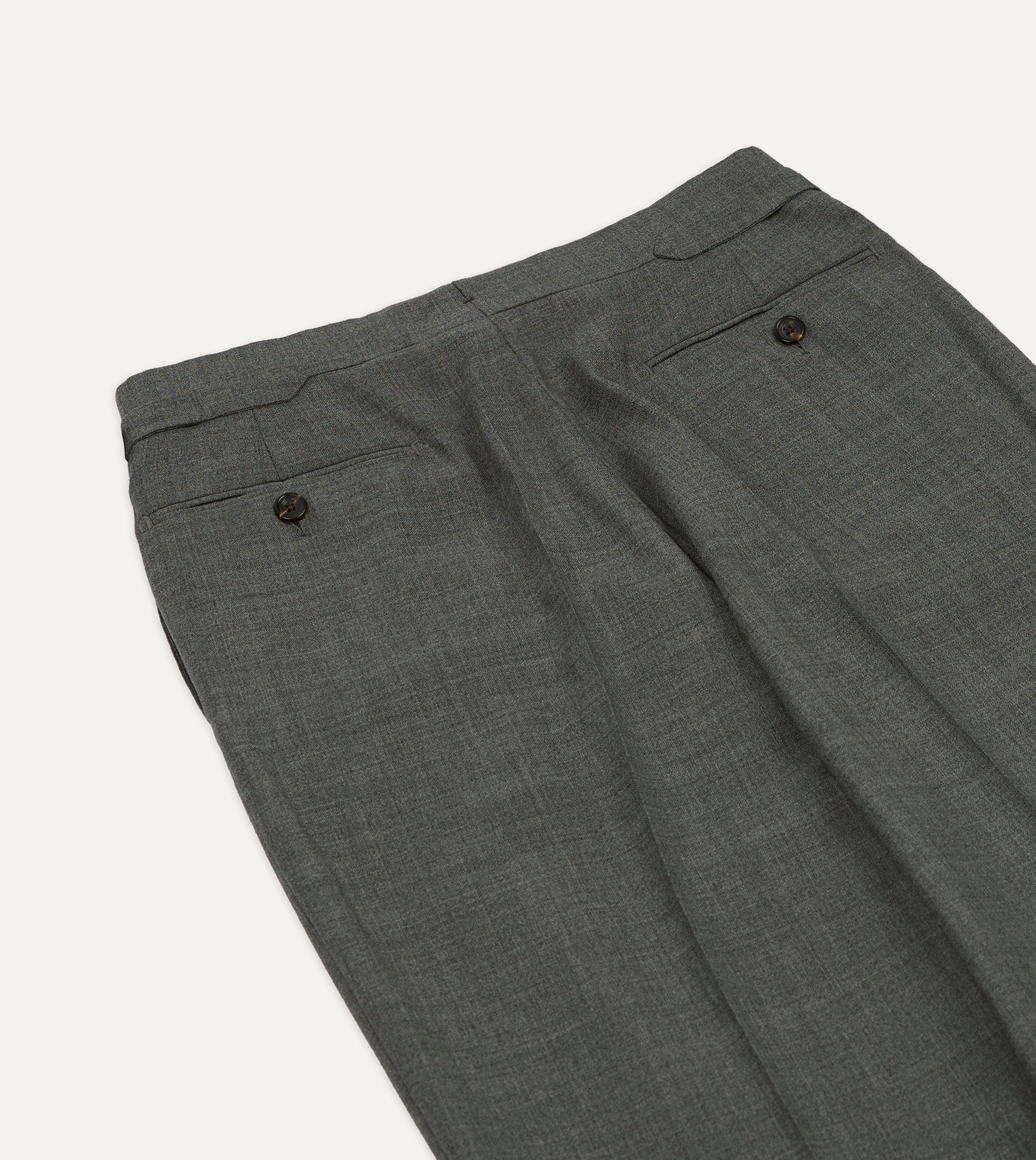 Light Grey Fresco Lite® Single Pleat Trouser - Image 5