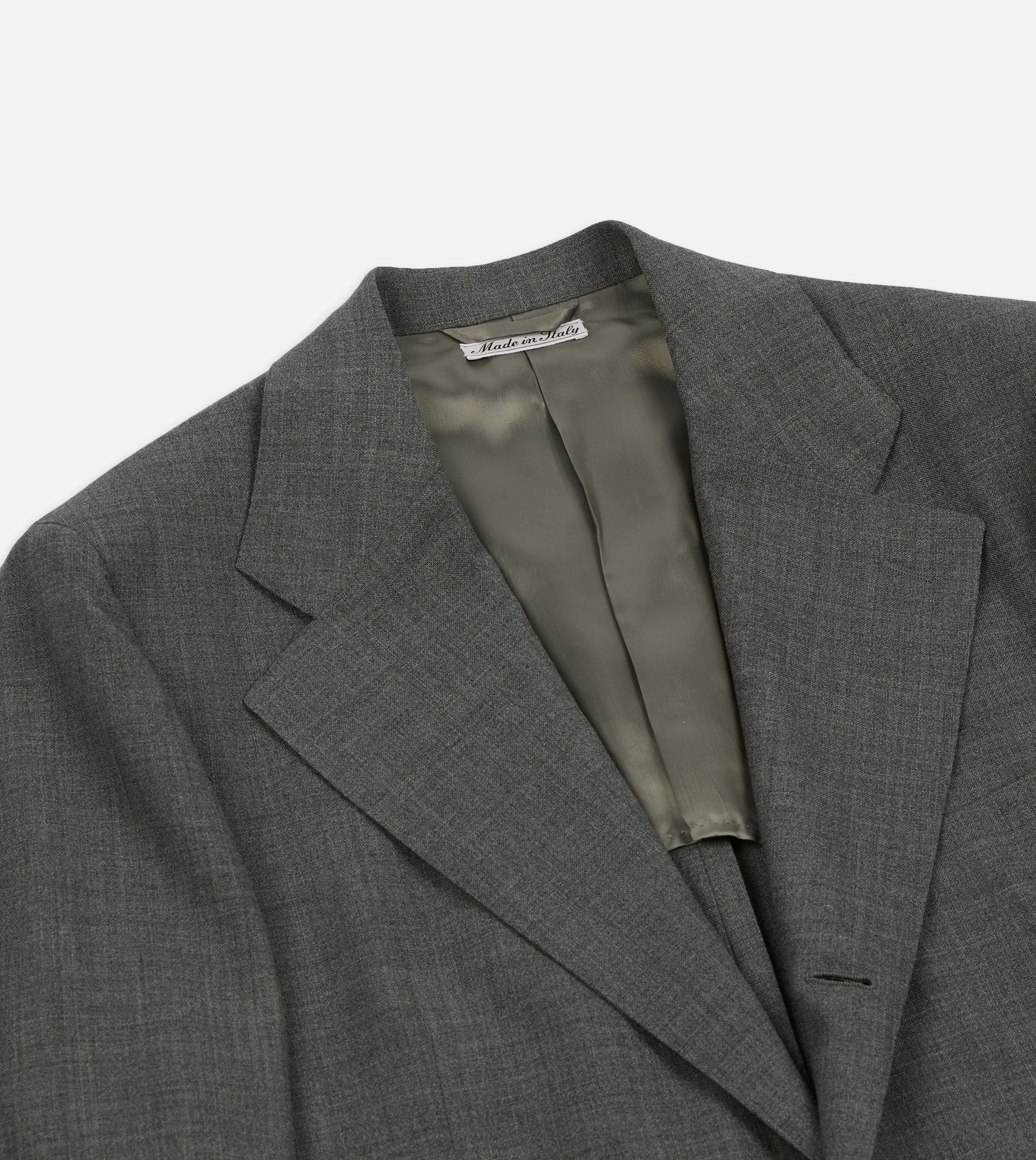 Light Grey Fresco Lite® Wool Tailored Jacket - Image 3