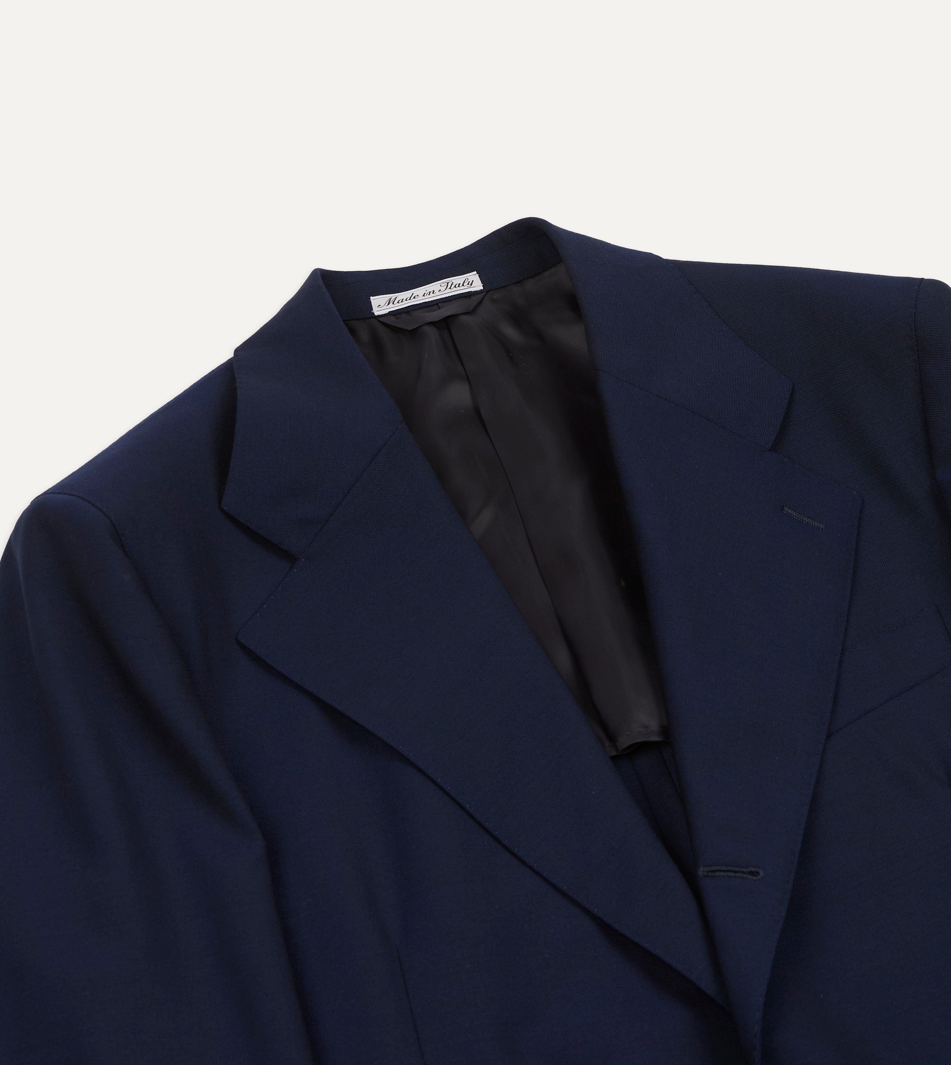 Light Navy Fresco Lite® Wool Tailored Jacket - Image 3