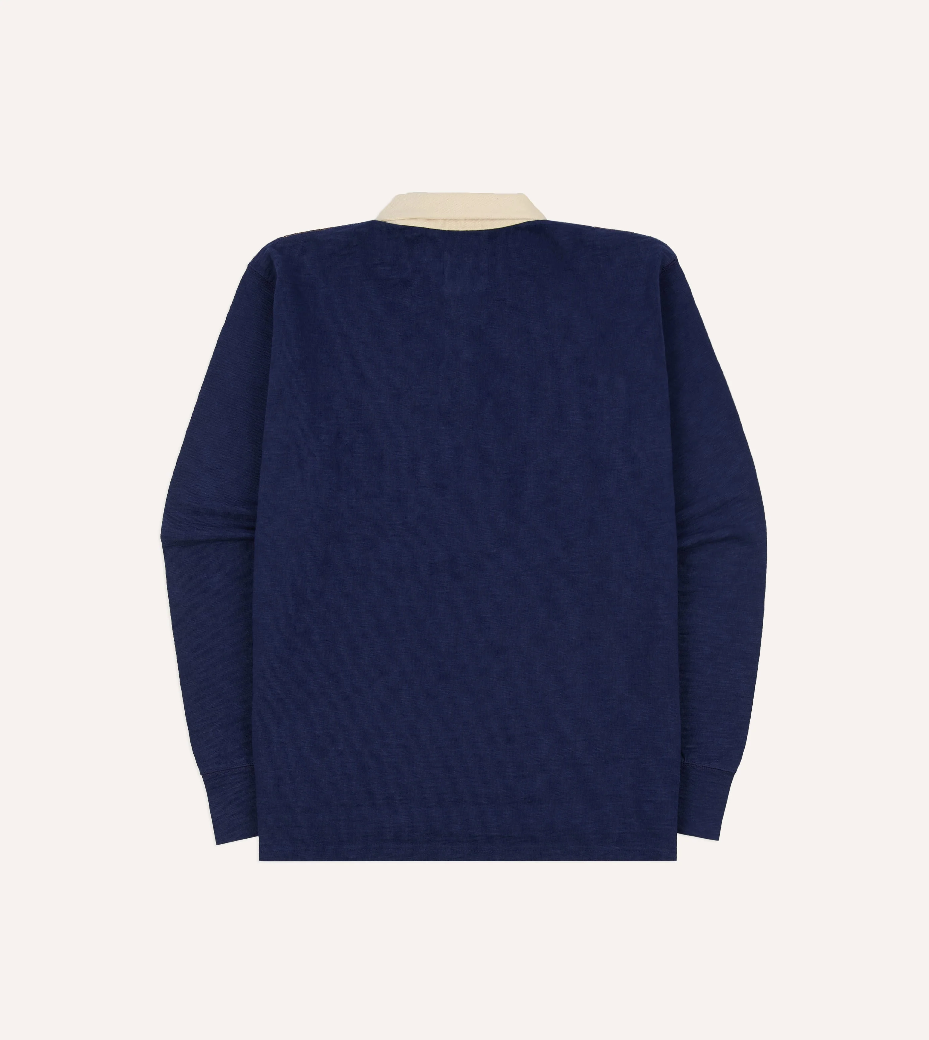 Navy and Yellow Chevron Flamé Cotton Rugby Shirt - Image 8