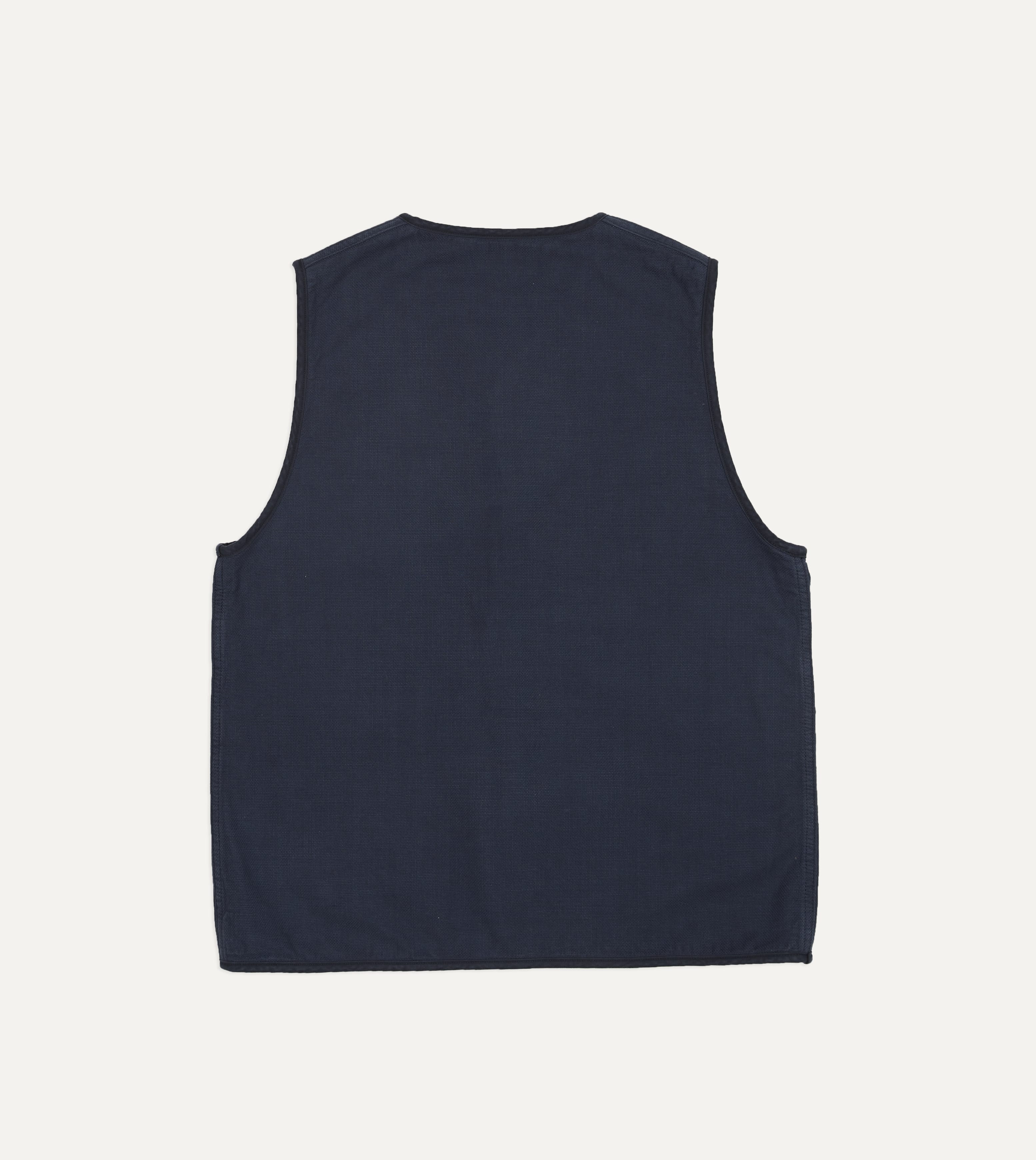 Navy Cotton Artist Vest - Image 8