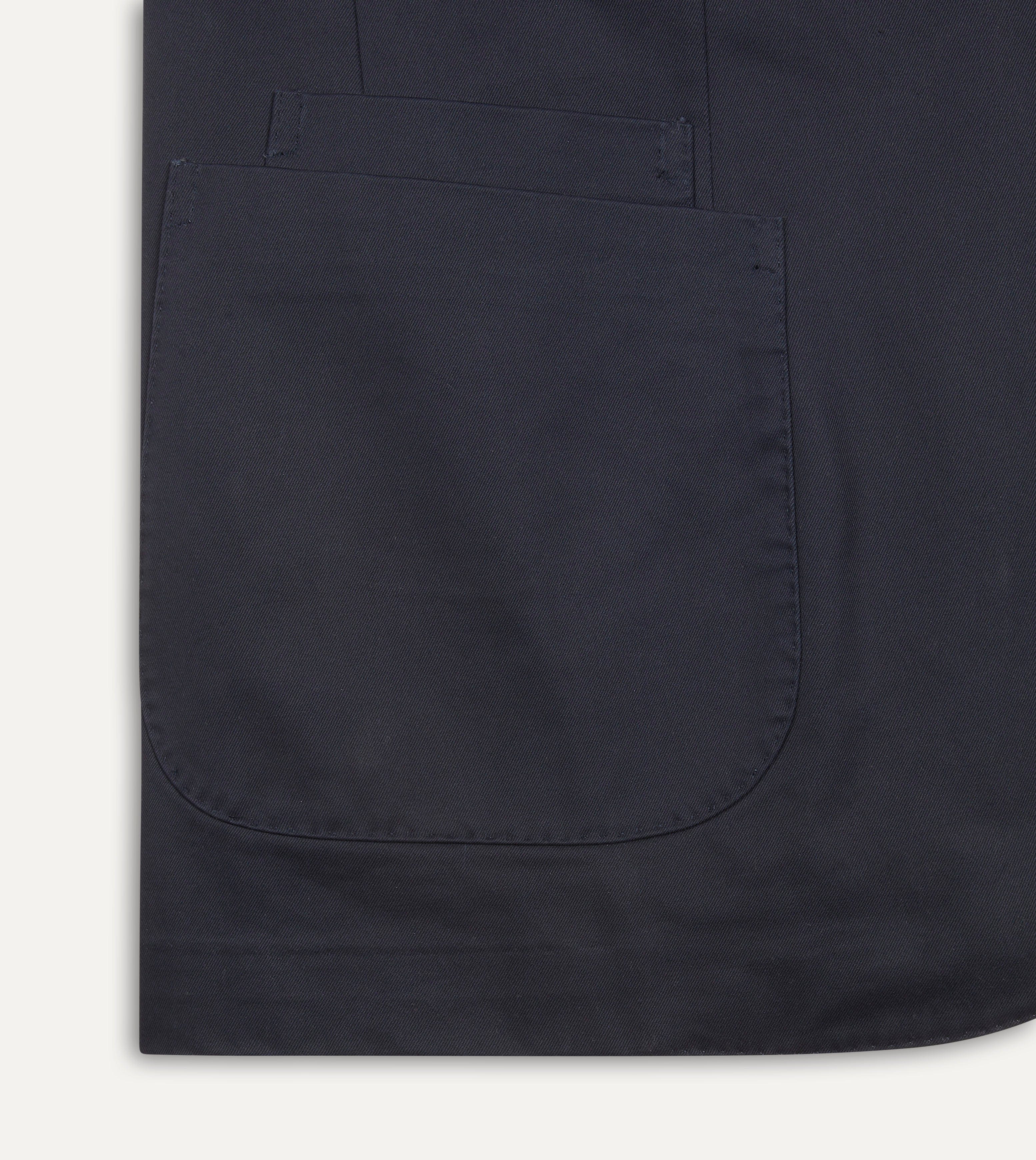 Navy Cotton Drill Tailored Jacket - Image 5