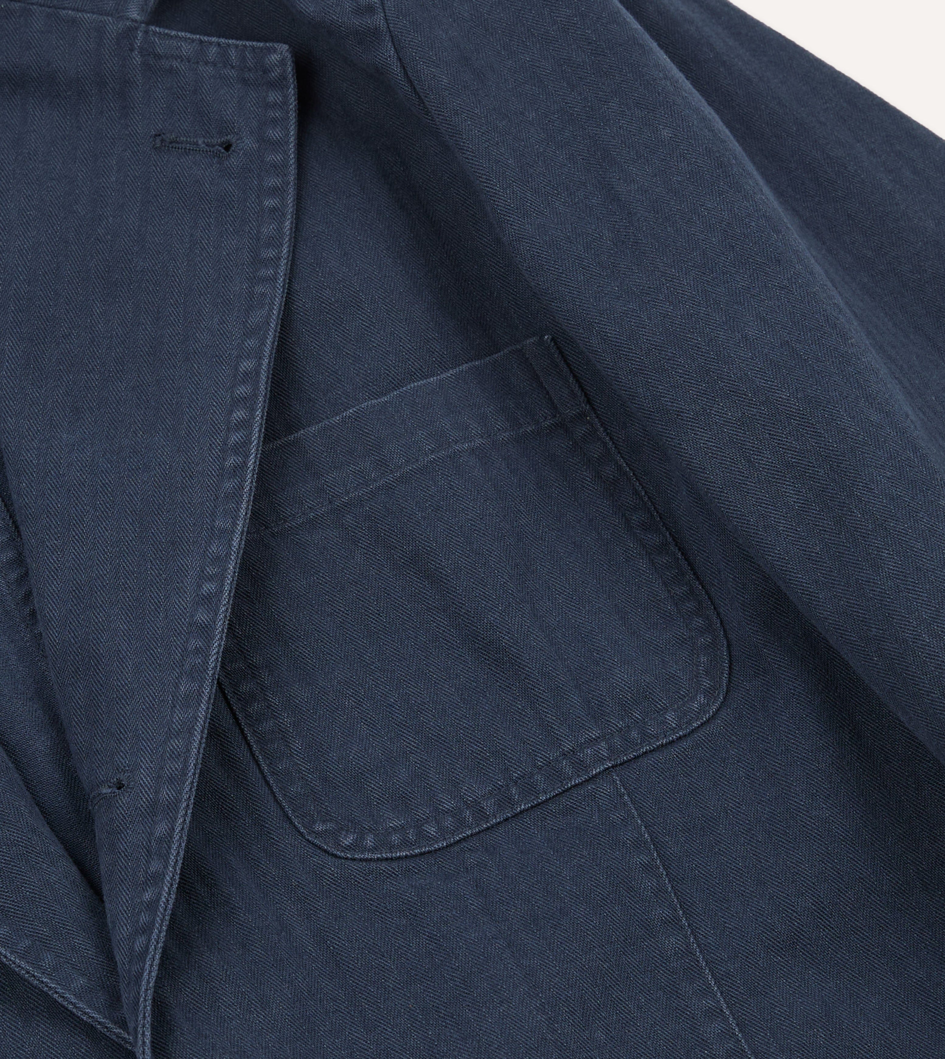 Navy Herringbone Twill Cotton Games Blazer Mk. I - Image 7