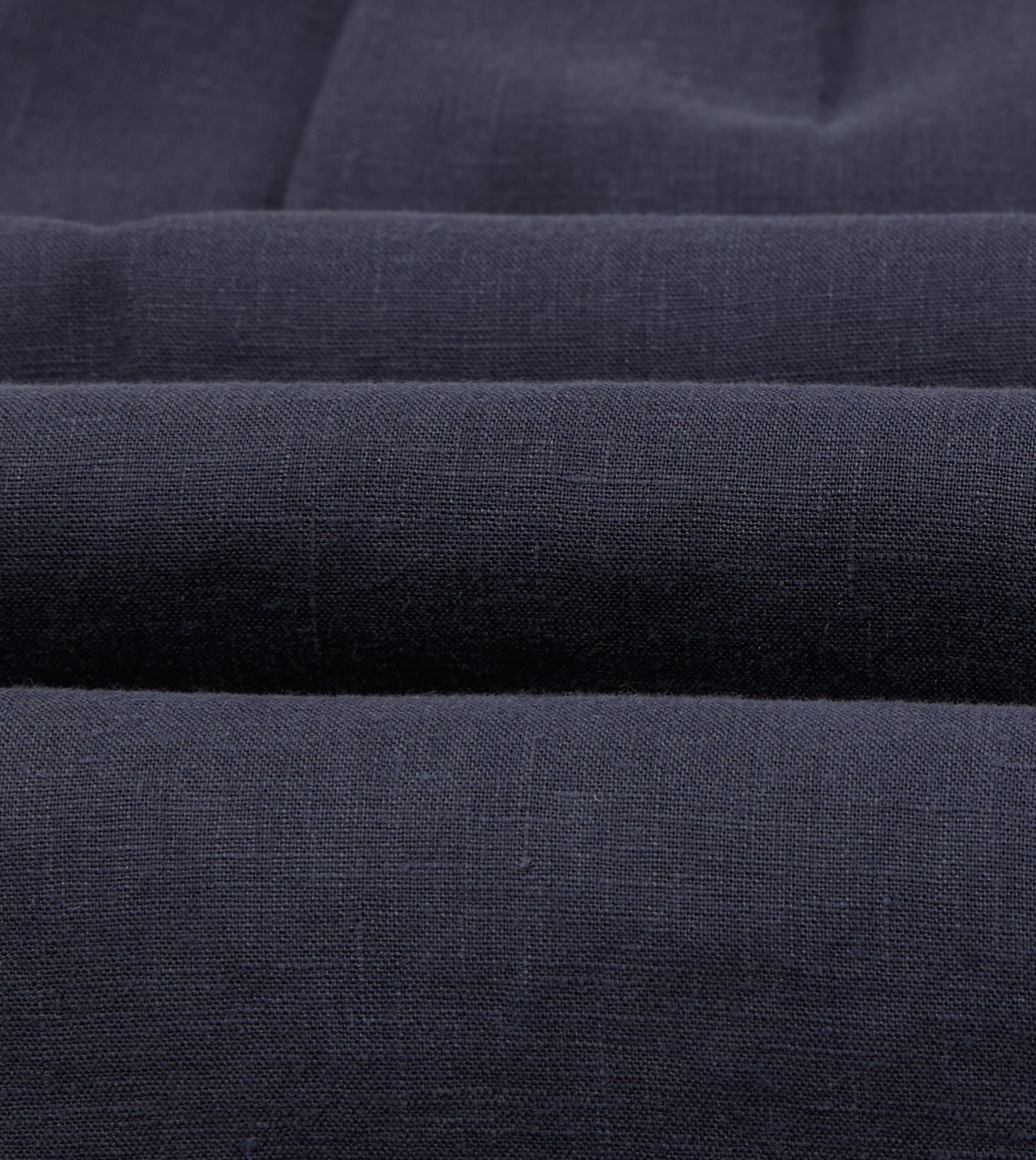 Navy Linen Button-Down Collar Shirt - Image 3