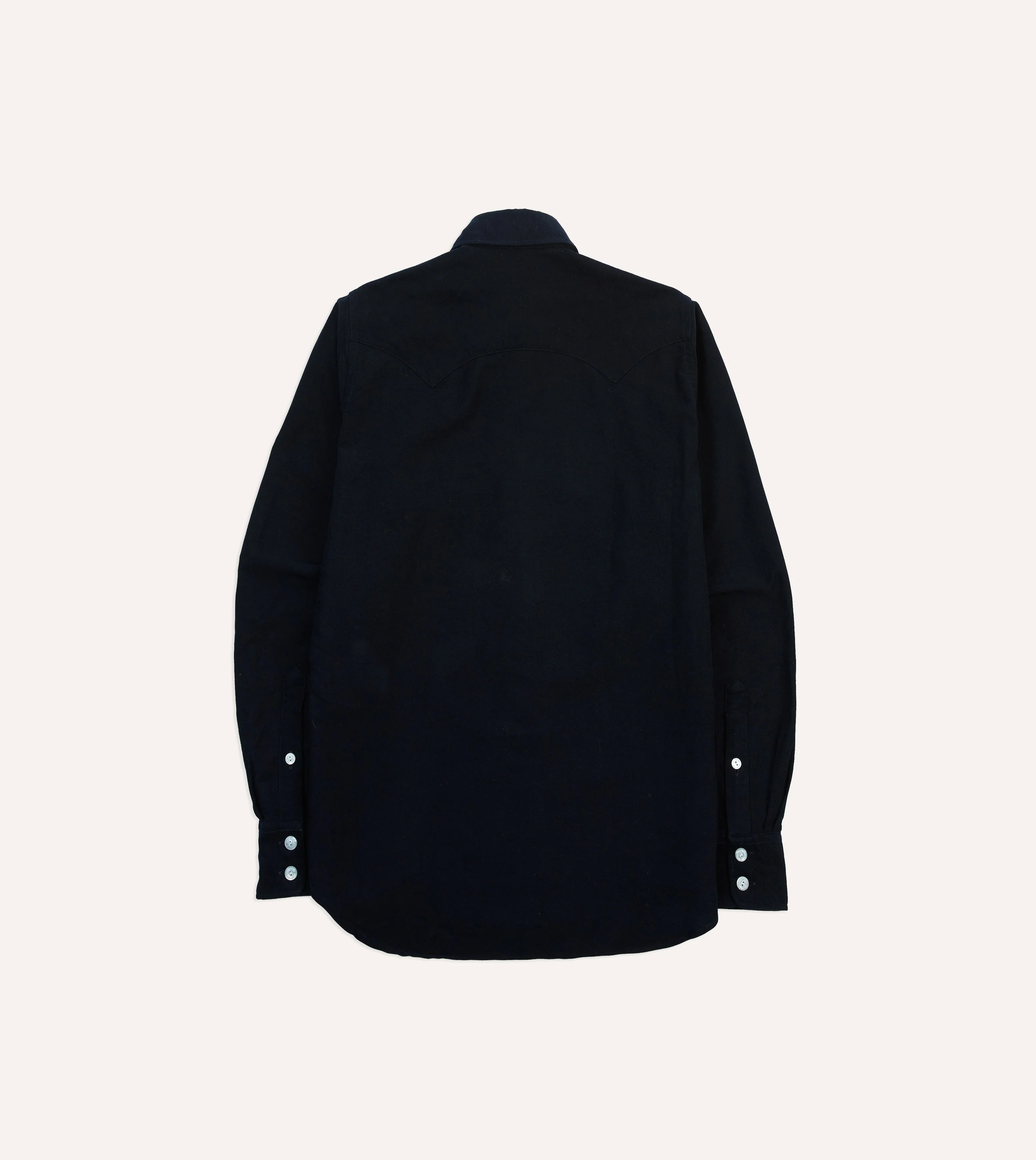 Navy Moleskin Two-Pocket Western Shirt - Image 6
