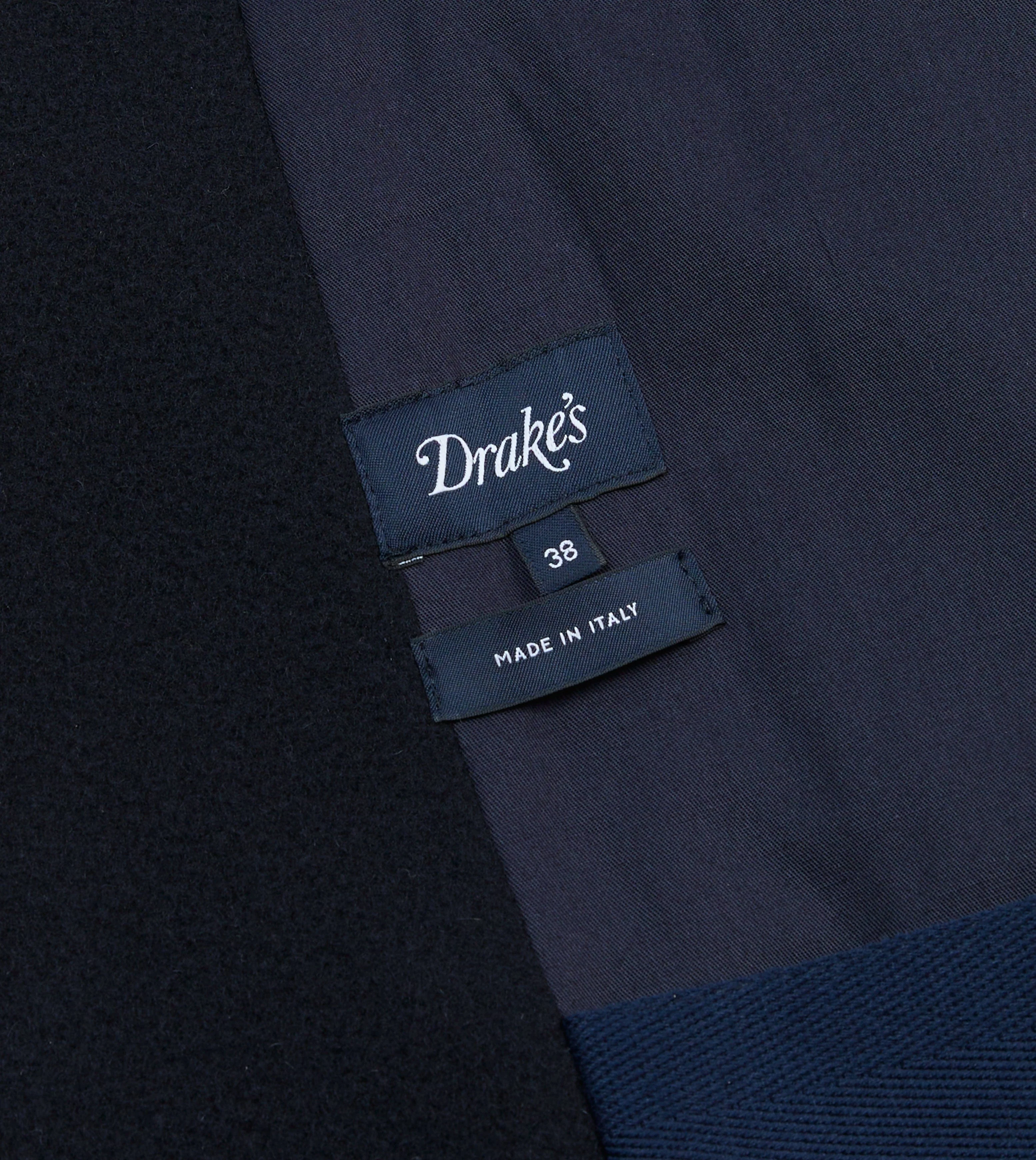 Navy Wool Double-Breasted Peacoat - Image 7