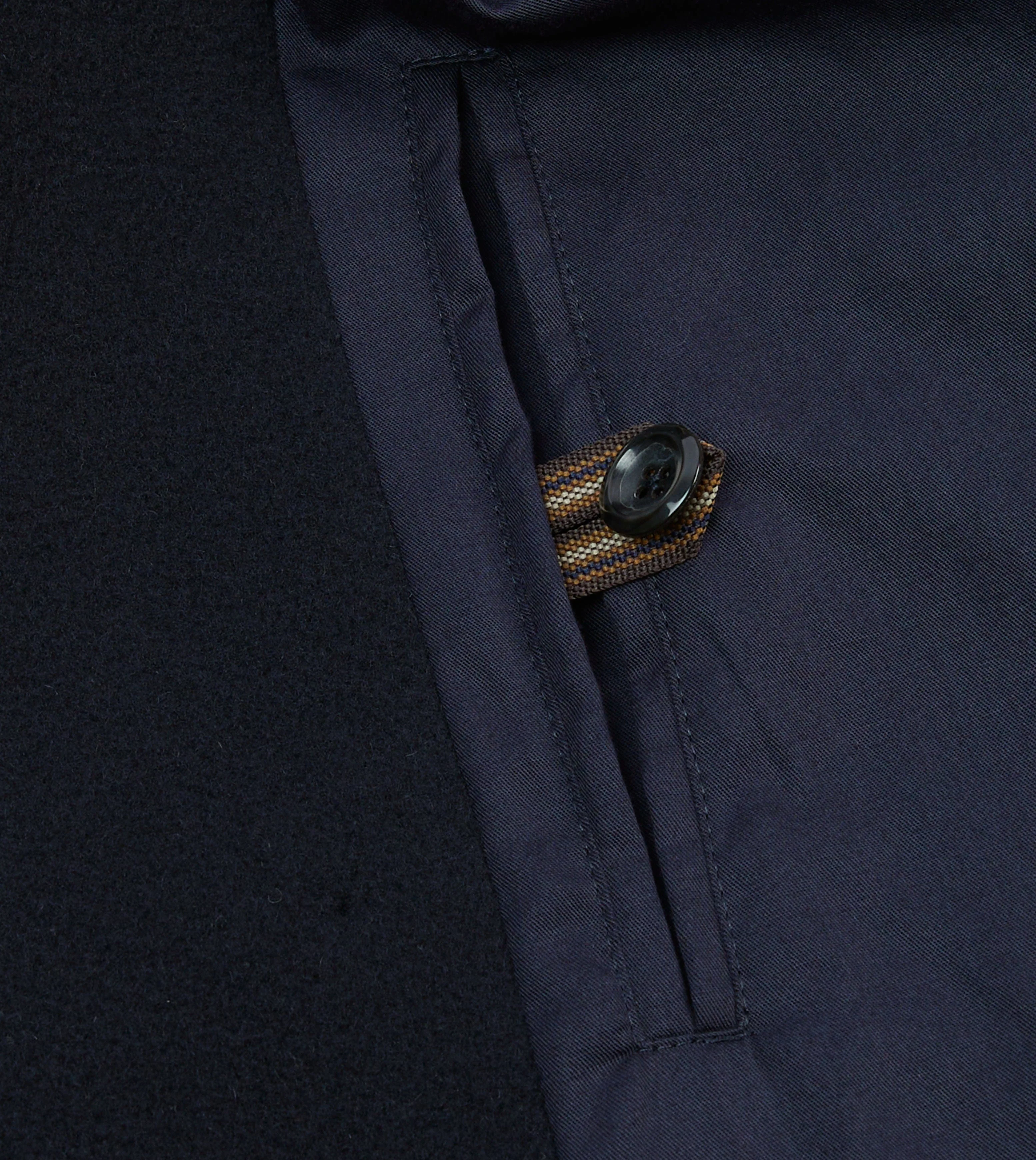 Navy Wool Double-Breasted Peacoat - Image 8