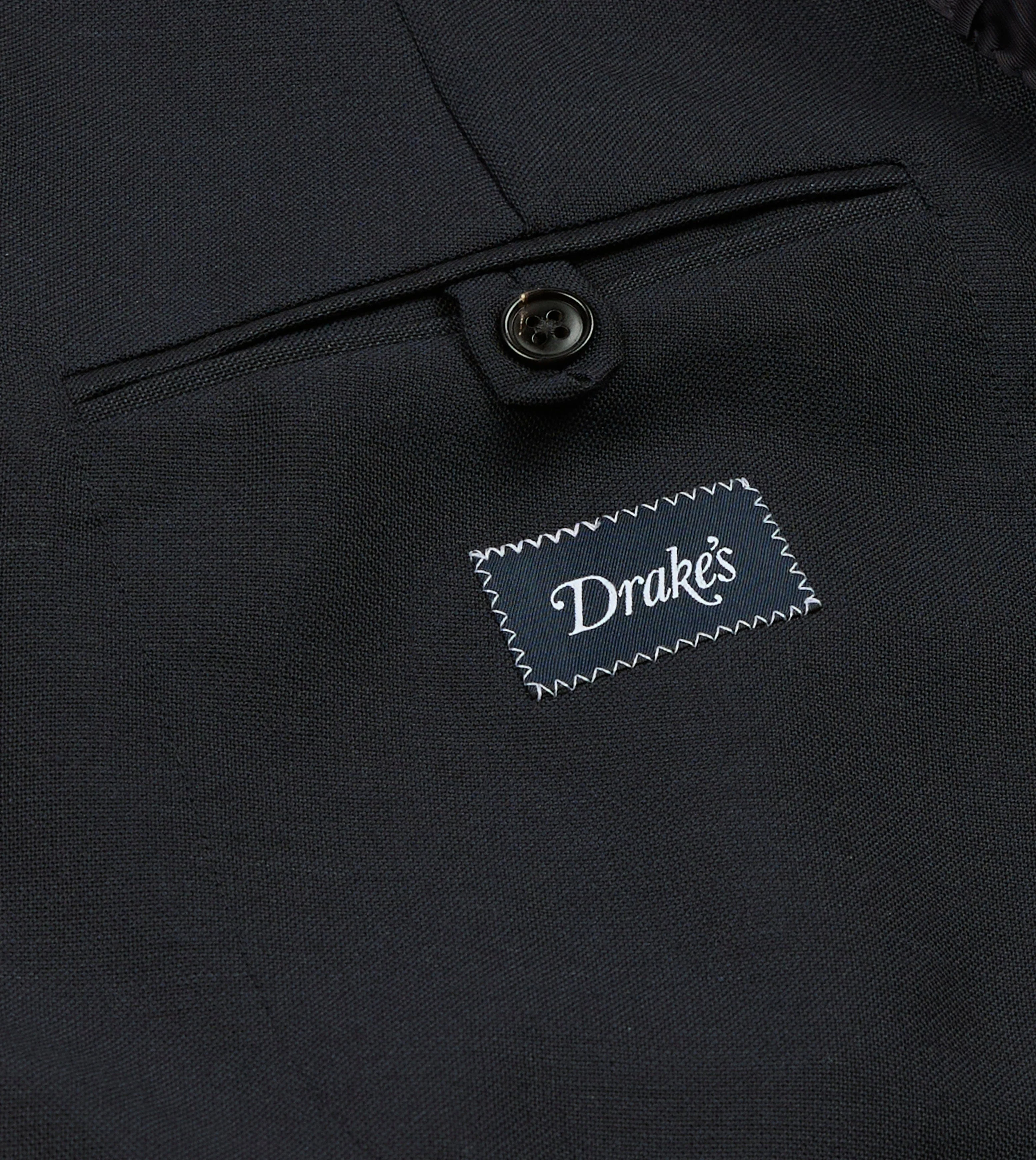 Navy Wool-Mohair Double-Breasted Travel Blazer - Image 7