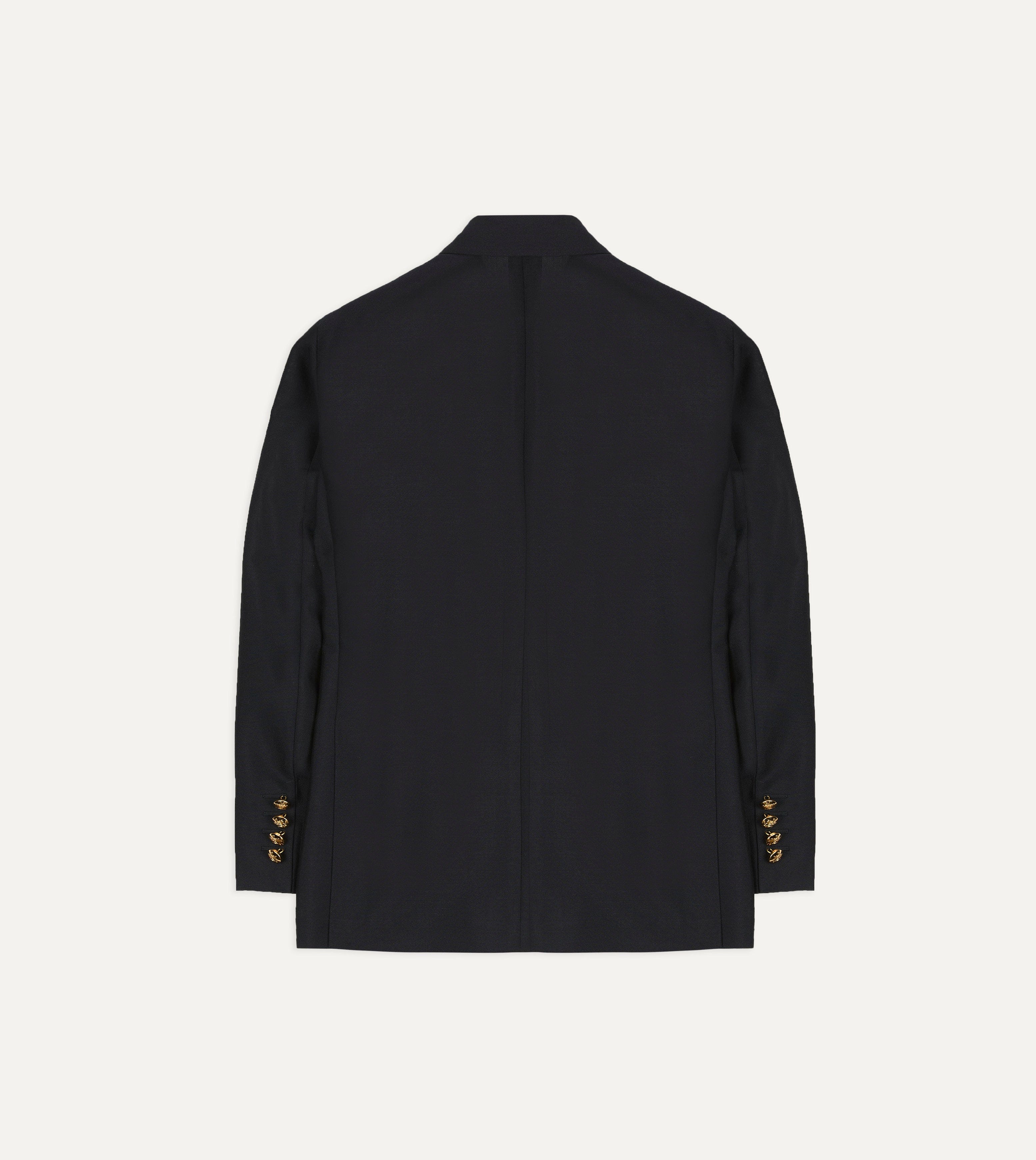 Navy Wool-Mohair Double-Breasted Travel Blazer - Image 8