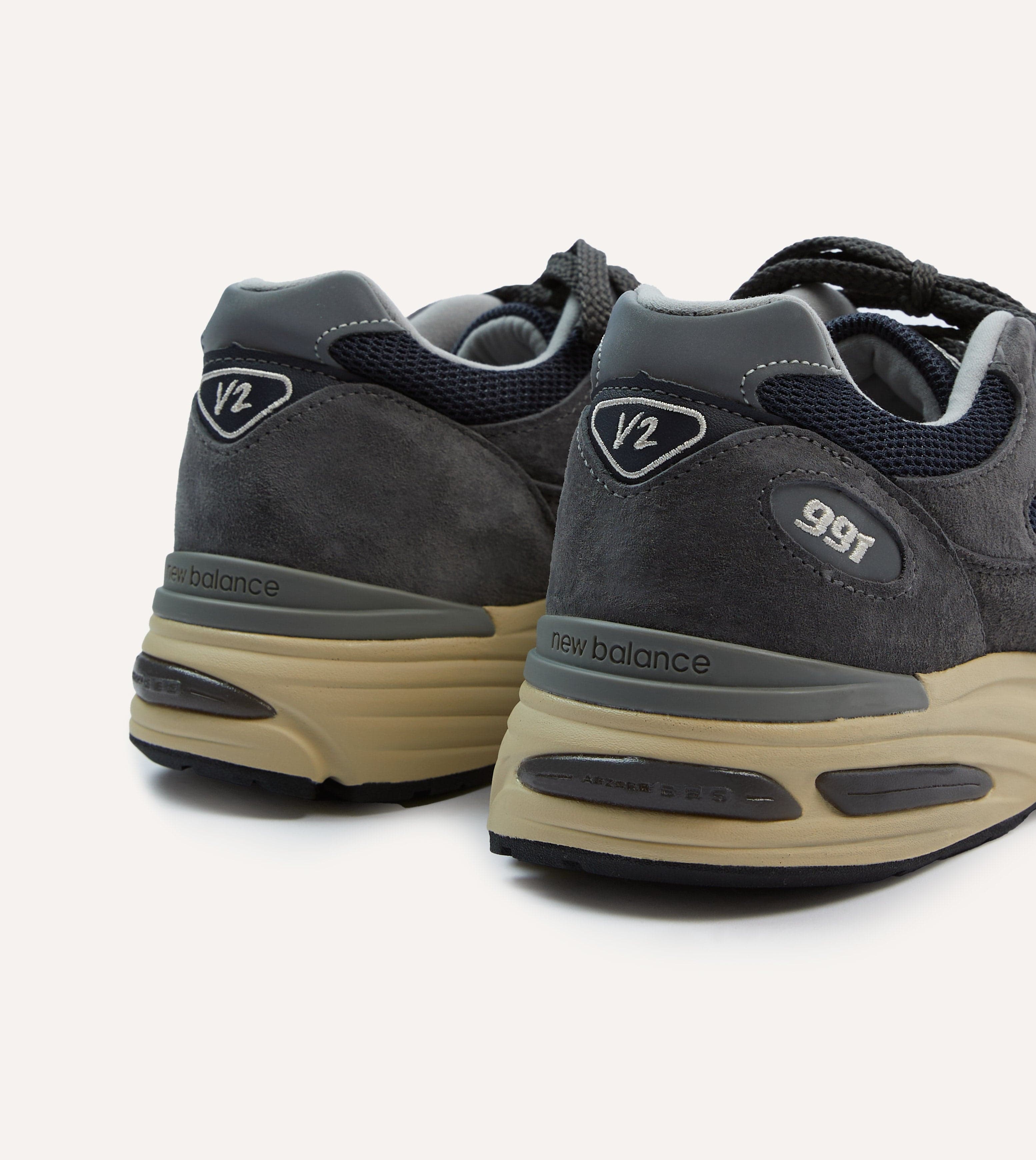 New Balance Dark Gull Grey Made in UK 991v2 Trainers - Image 5