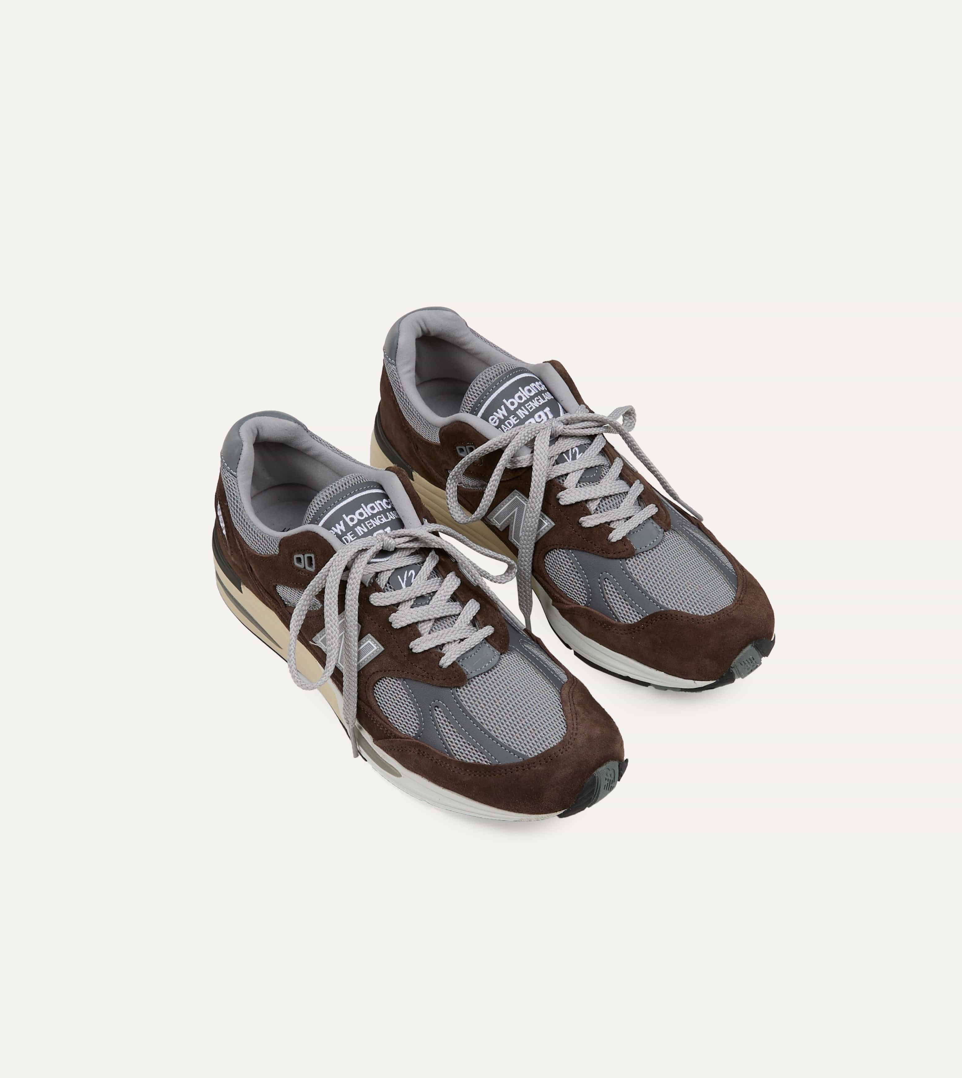 New Balance 'Elevated Essentials' Brown Alloy Made in UK 991v2 Trainers