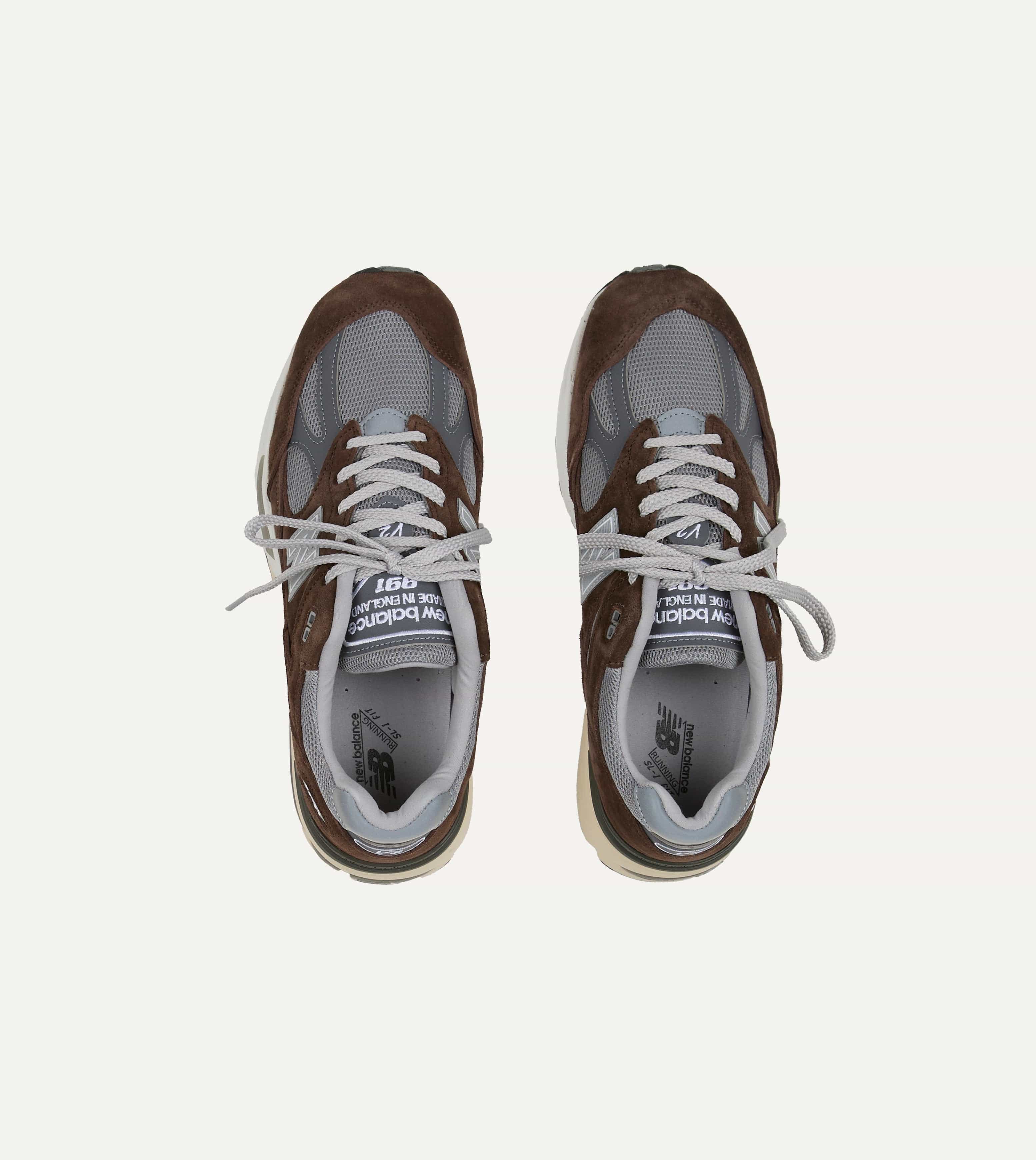 New Balance 'Elevated Essentials' Brown Alloy Made in UK 991v2 Trainers - Image 4