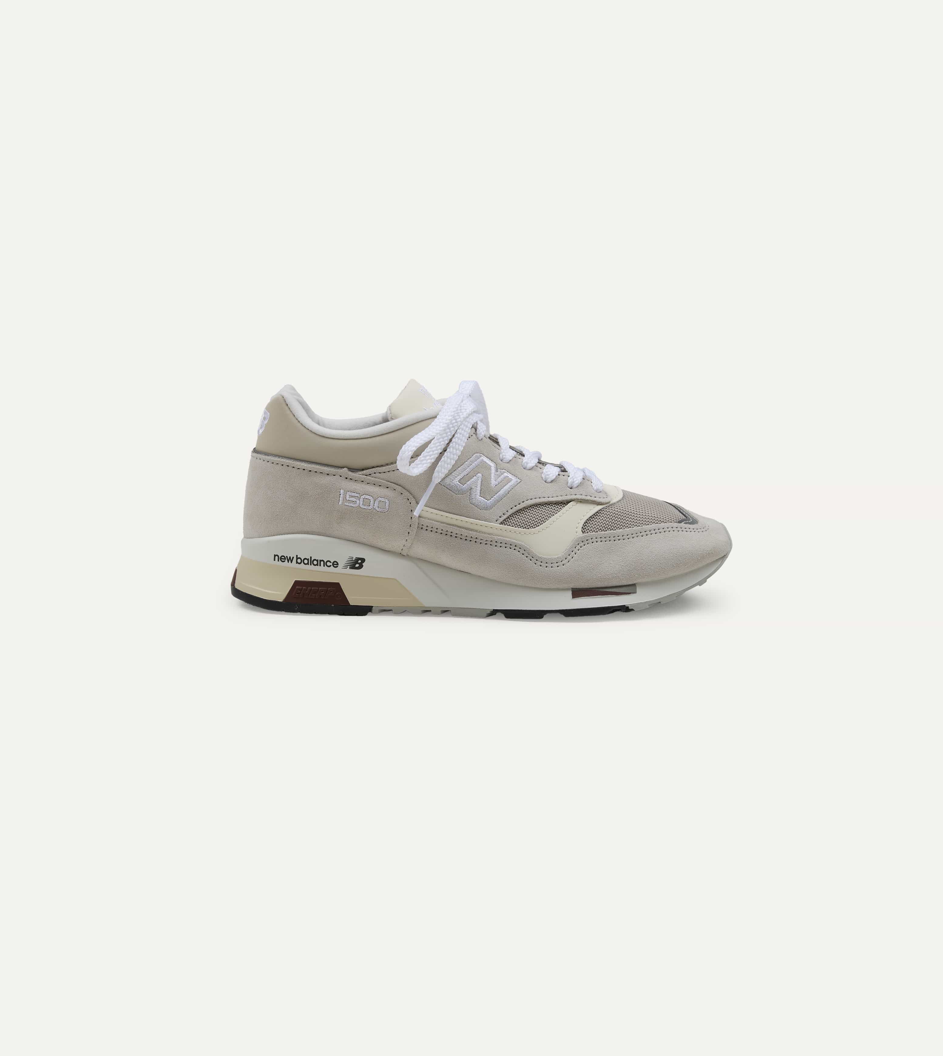 New Balance 'Elevated Essentials' Oyster and Antique White Made in UK 1500 Trainers - Image 6