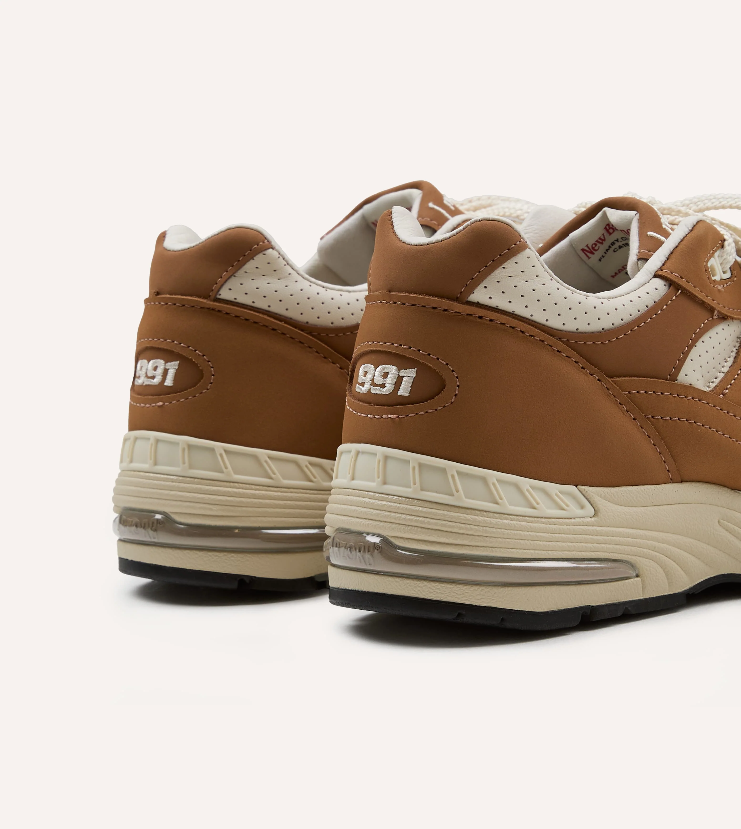 New Balance 'Luxe Nubuck' Chipmunk and Birch Made in UK 991v1 Trainers - Image 5