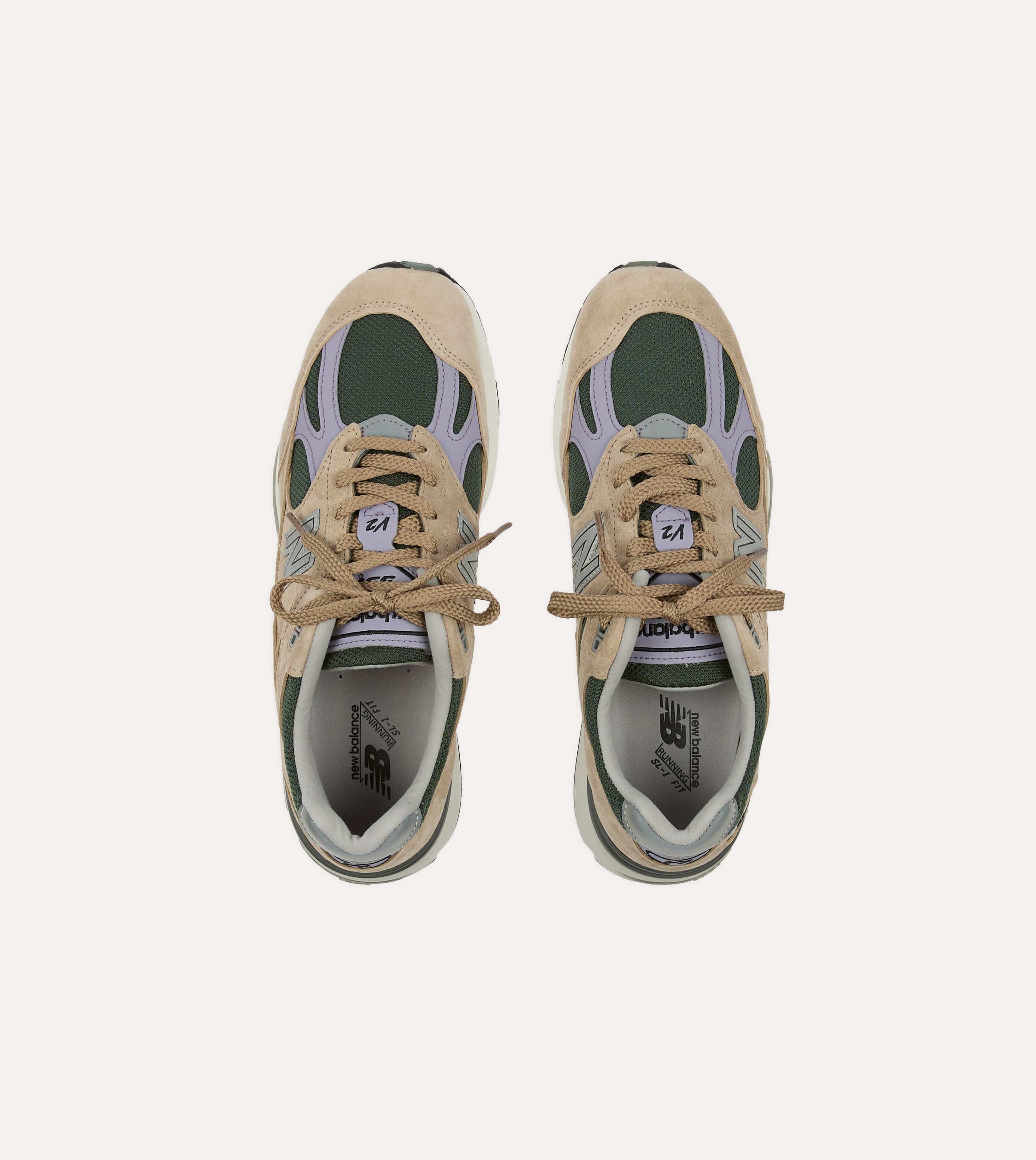 New Balance Tan 'Essentially Offbeat' Made in UK 991v2 Trainers - Image 4