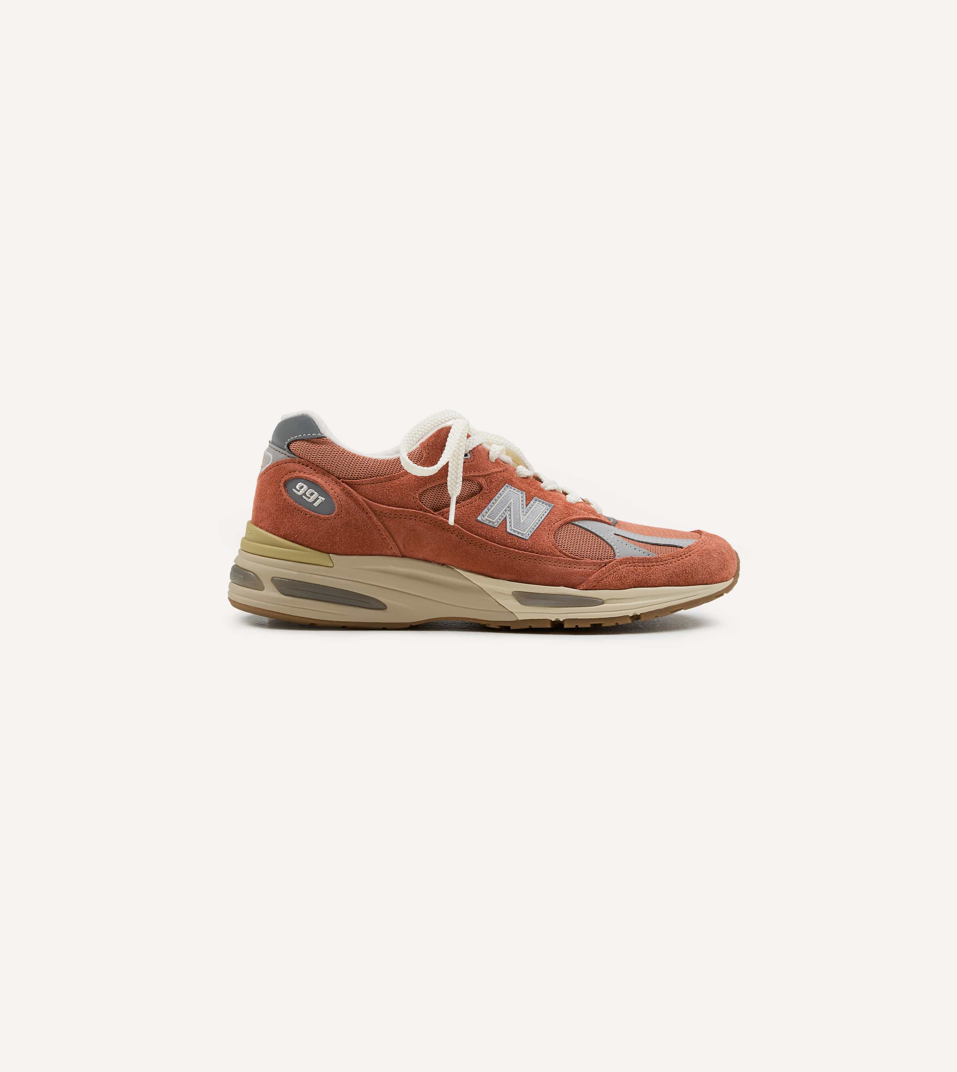 New Balance 'Vintage Sports’ Clay and Sienna Orange Made in UK 991v2 Trainers - Image 6