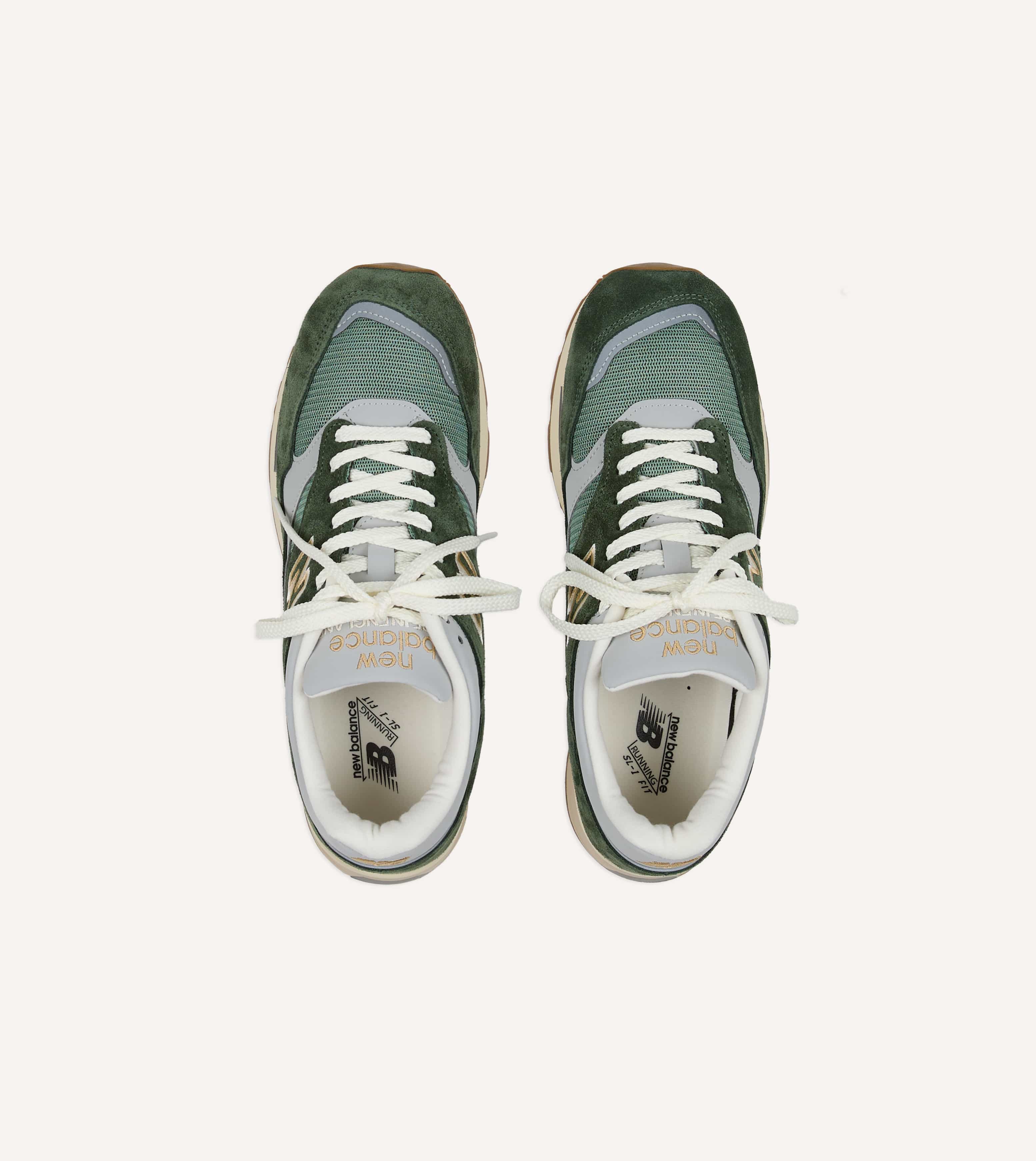 New Balance 'Vintage Sports' Kombu Green and Sea Spray Made in UK 1500v1 Trainers - Image 4