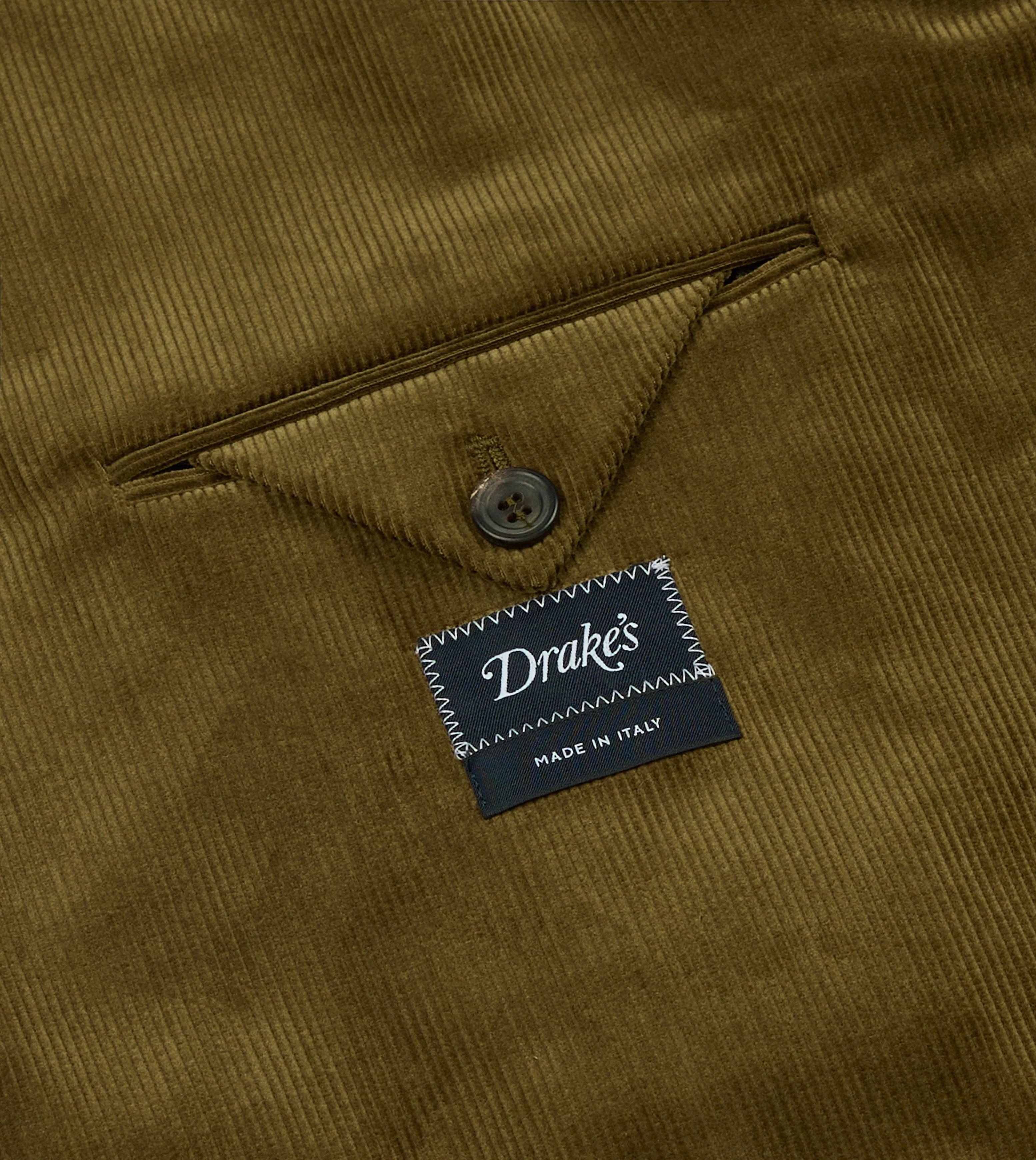 Olive Green Mid-Wale Cotton Corduroy TailoredÃ‚Â Jacket - Image 7