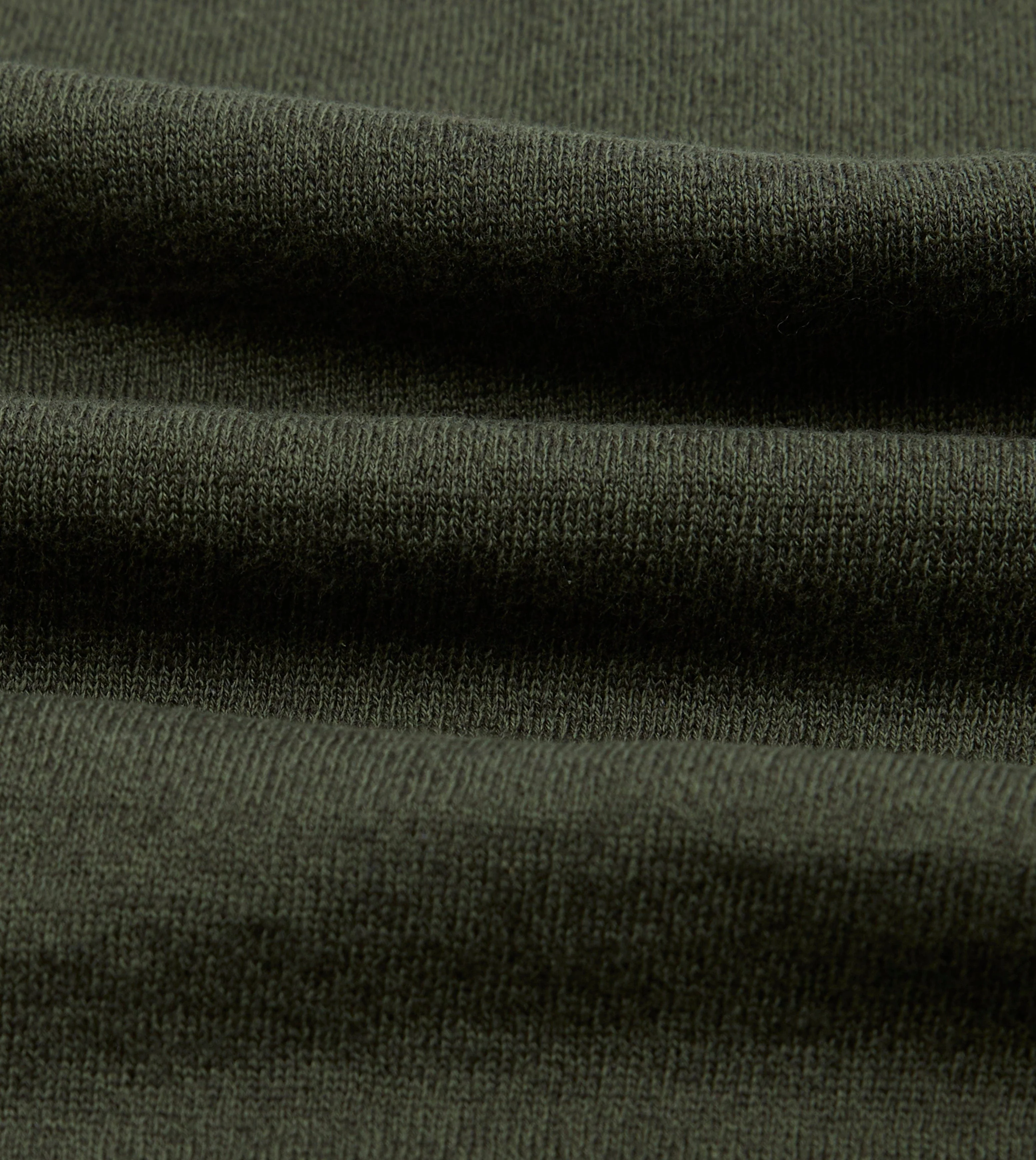 Olive Knitted Linen-Cotton Short-Sleeve Polo Shirt - Image 2