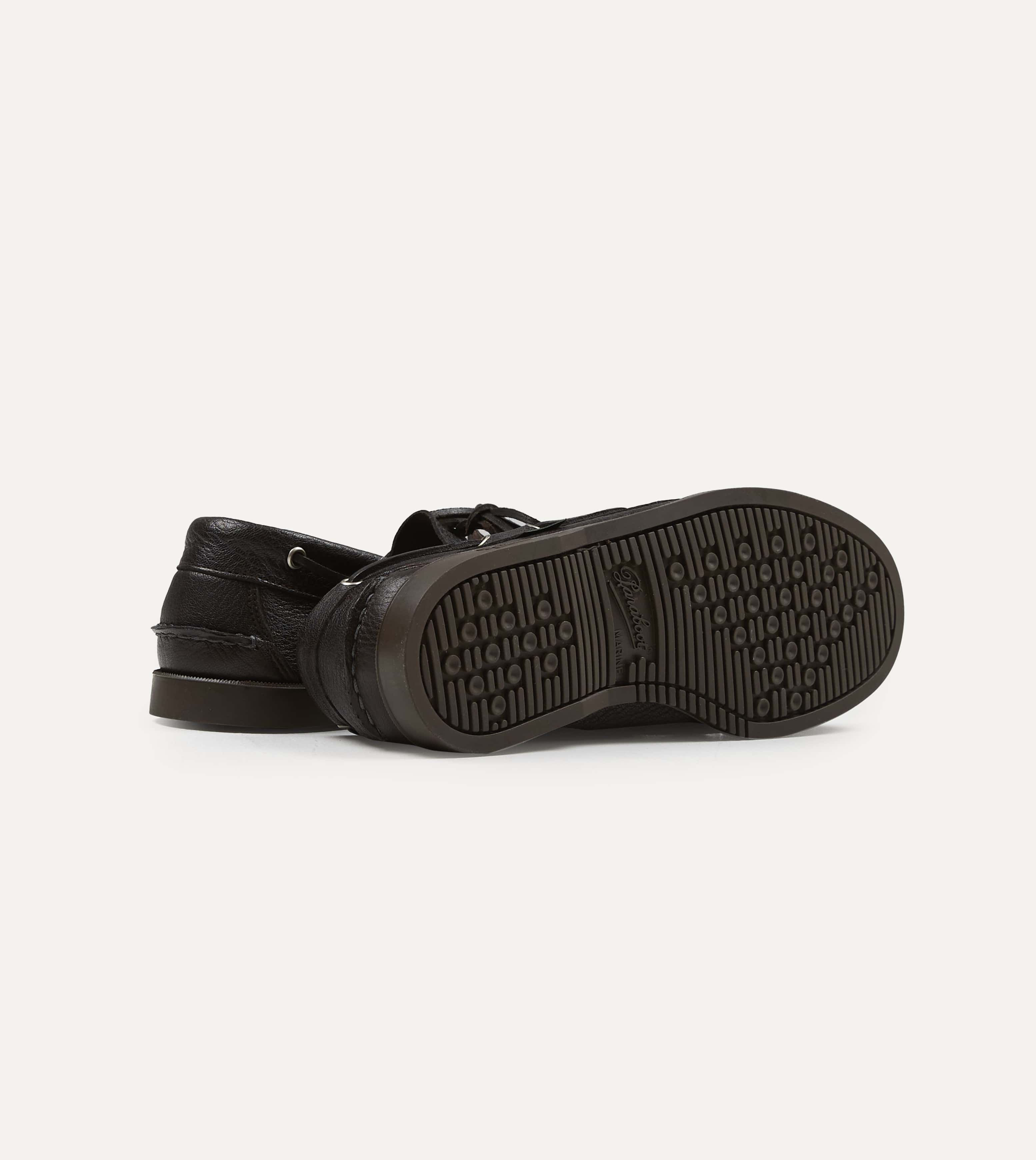 Paraboot Barth Brown Cerf Leather Boat Shoe - Image 3