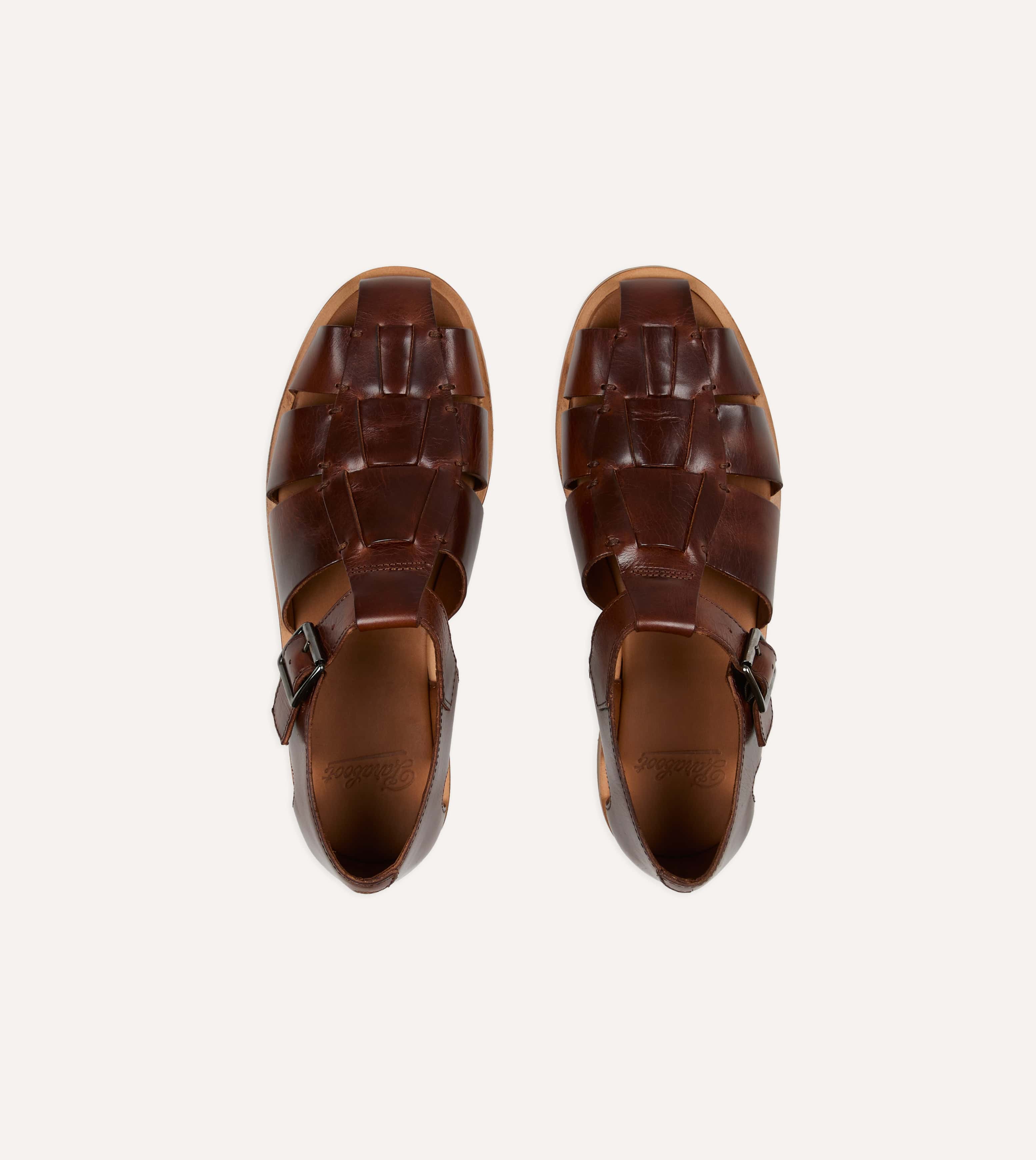 Paraboot Pacific Marron Brown Leather Sandal - Image 5