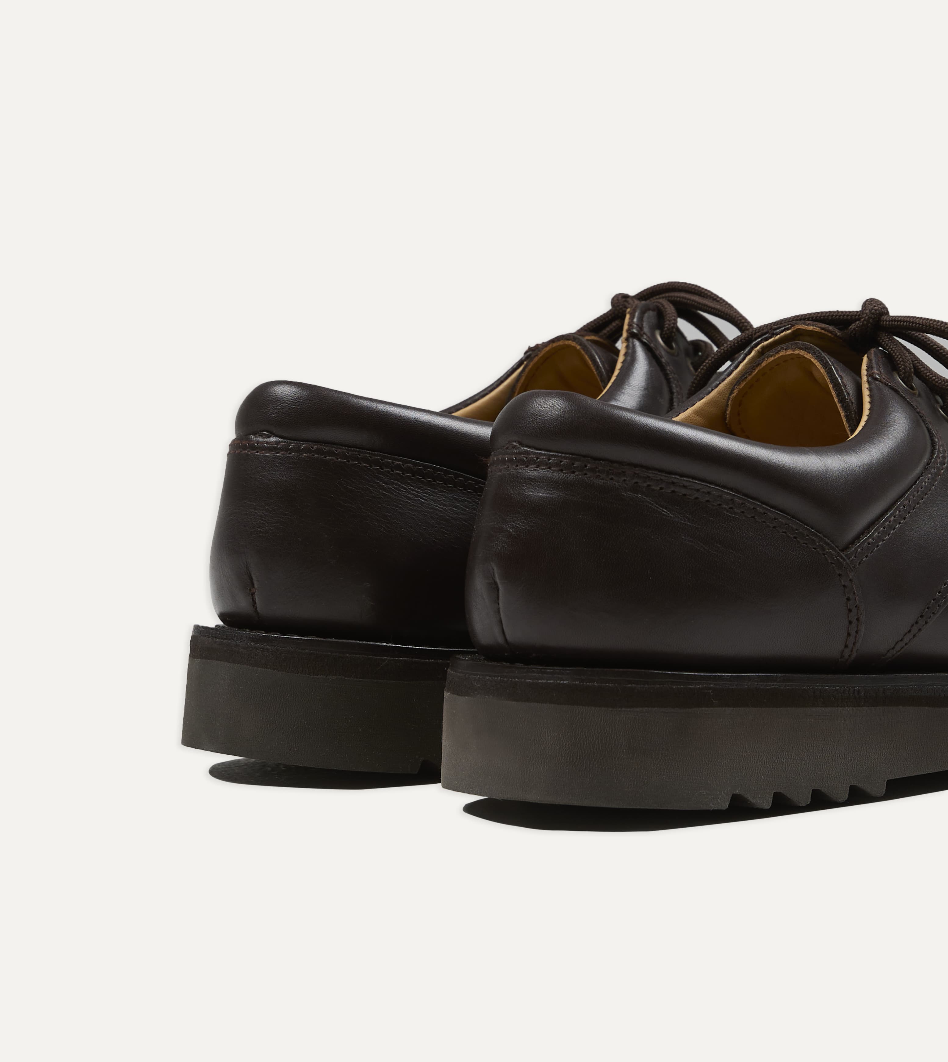 Paraboot Thiers Kenya Dark Brown Leather Derby Shoe - Image 5