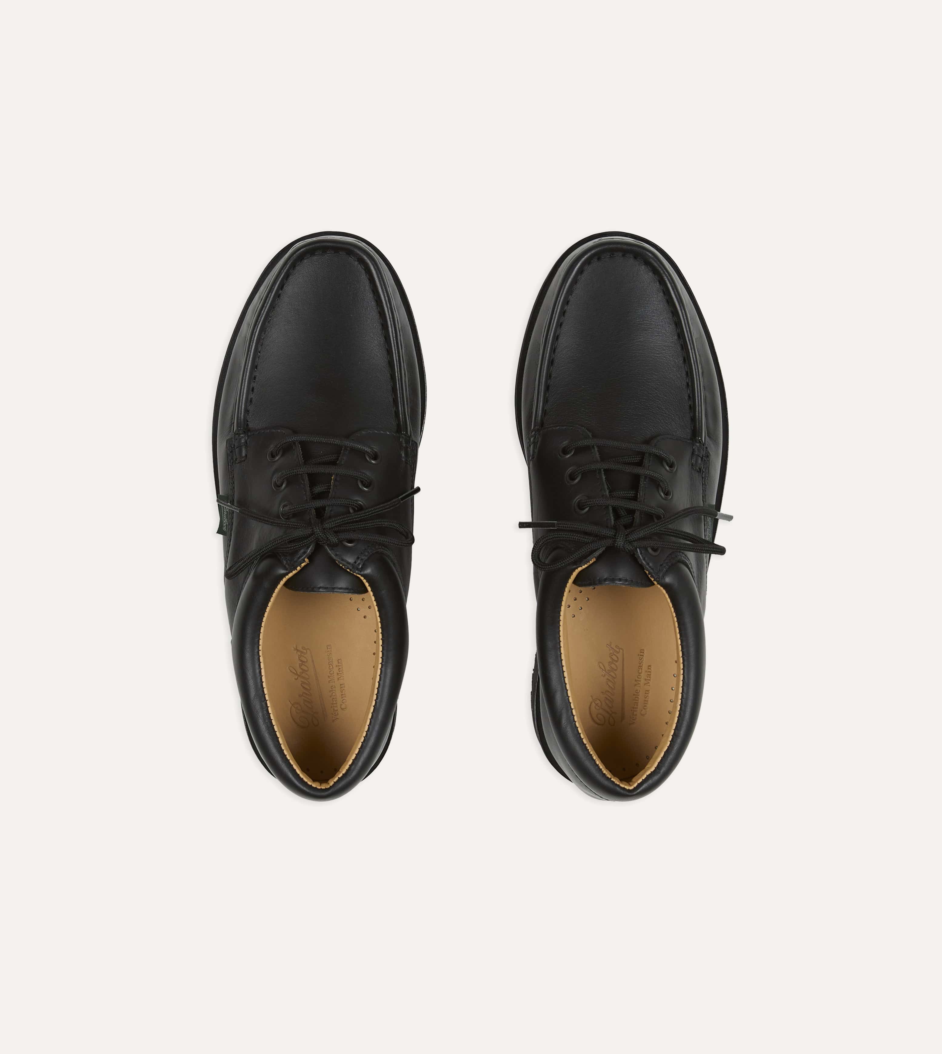 Paraboot Thiers Noir Black Leather Derby Shoe - Image 5