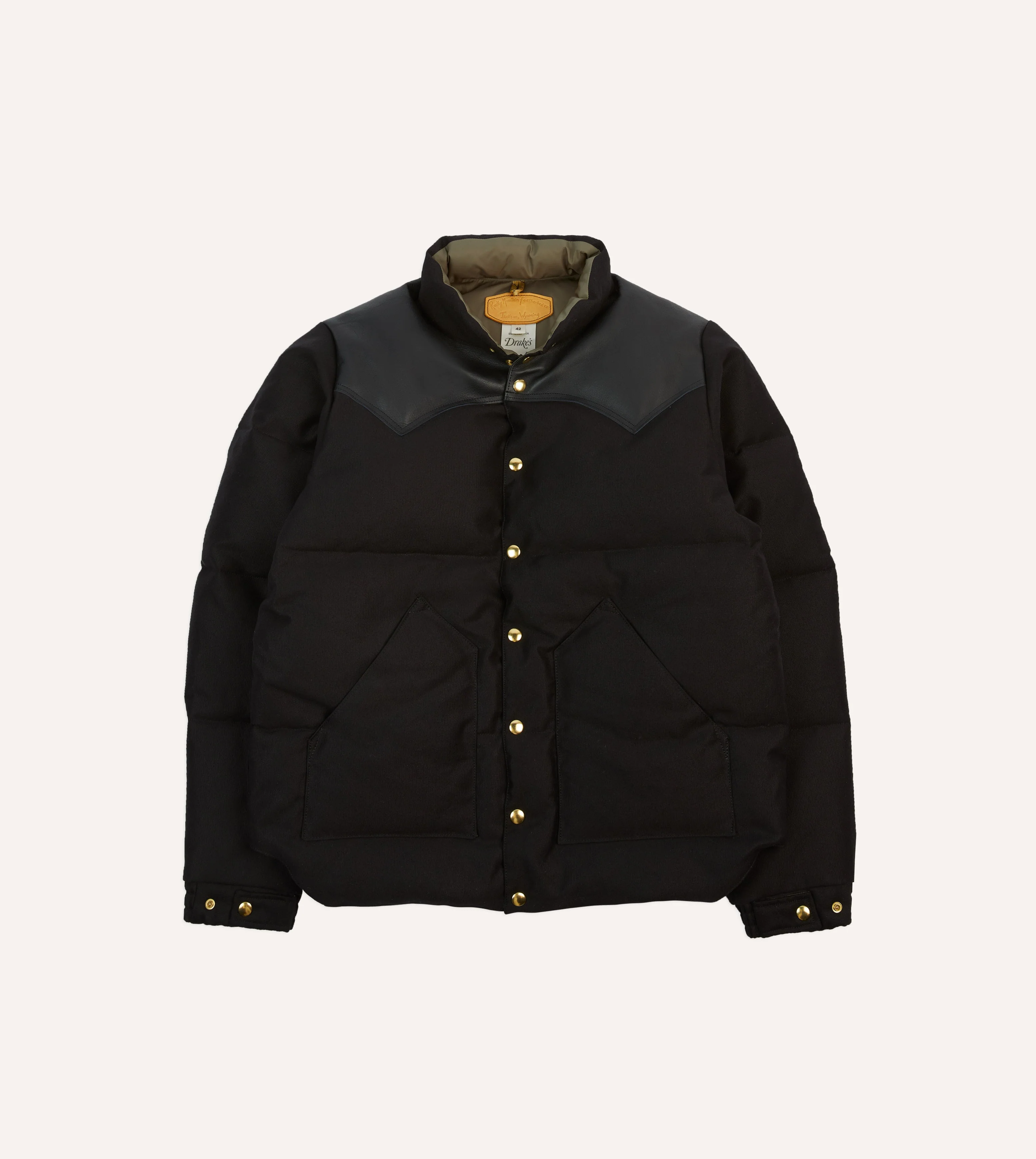 Rocky Mountain Featherbed for Drake's Black Cotton Christy Down Jacket