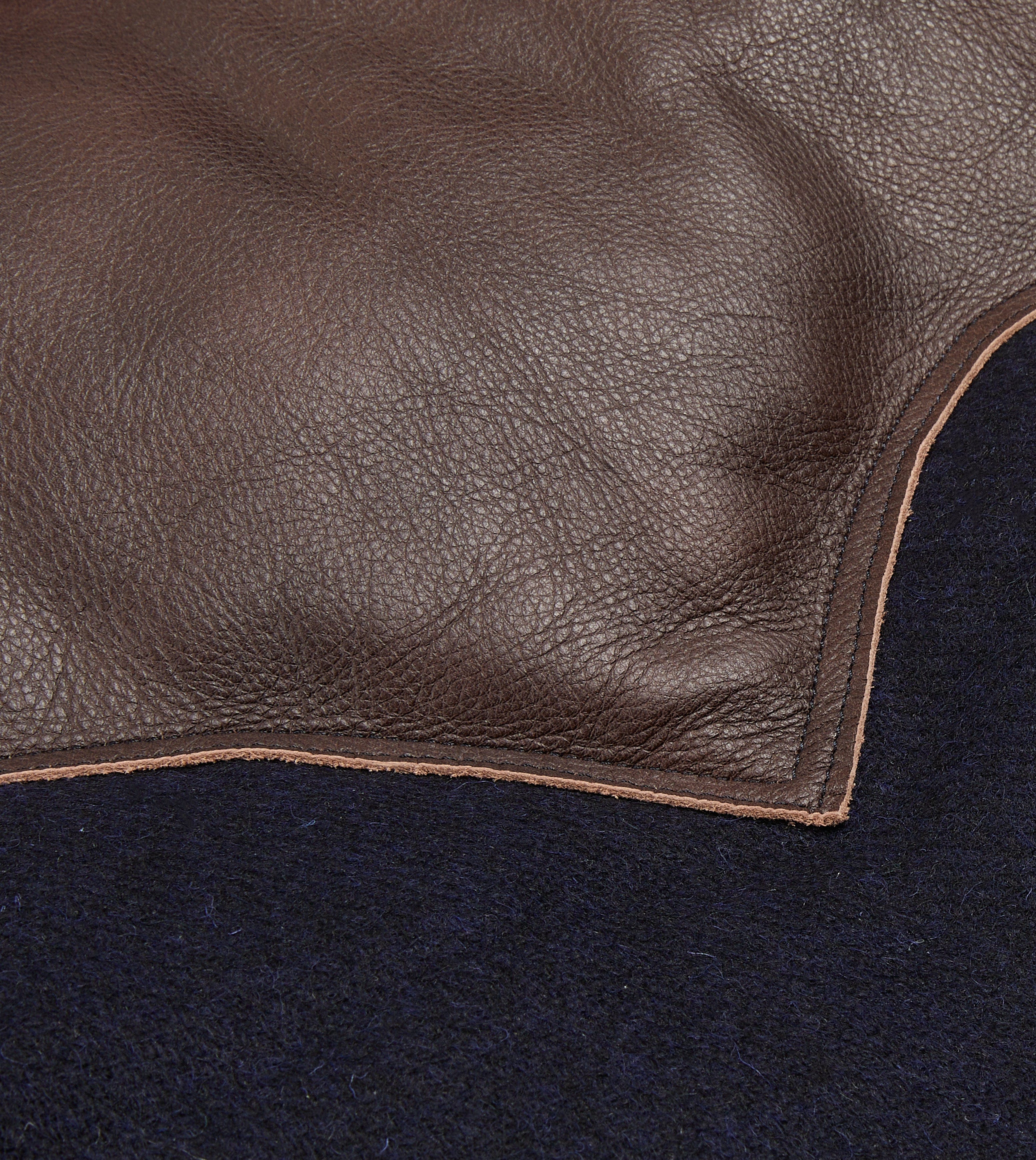 Rocky Mountain Featherbed for Drake's Navy Harris Tweed Leather Christy Down Jacket - Image 6