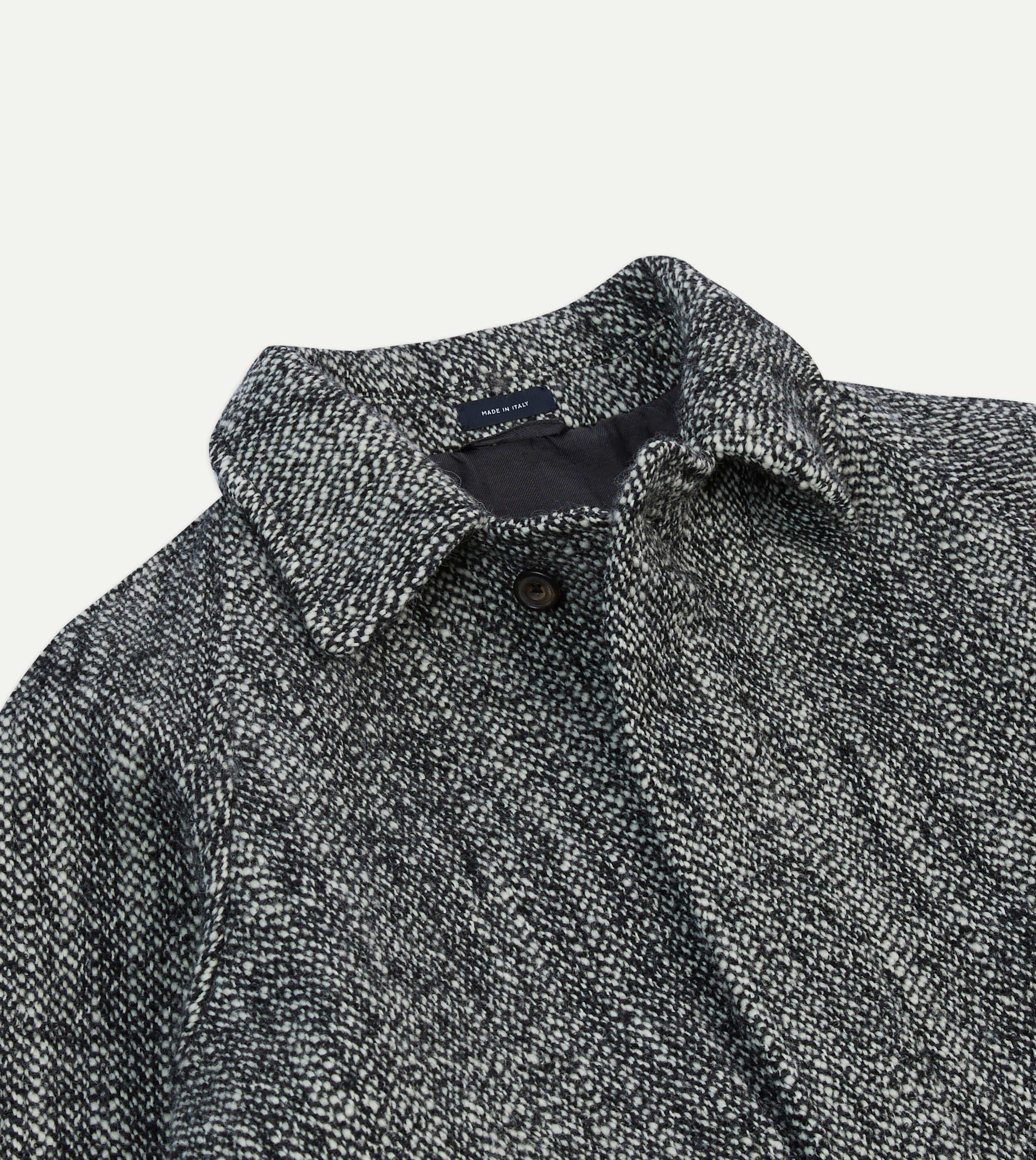 Salt and Pepper Wool Raglan Coat - Image 3