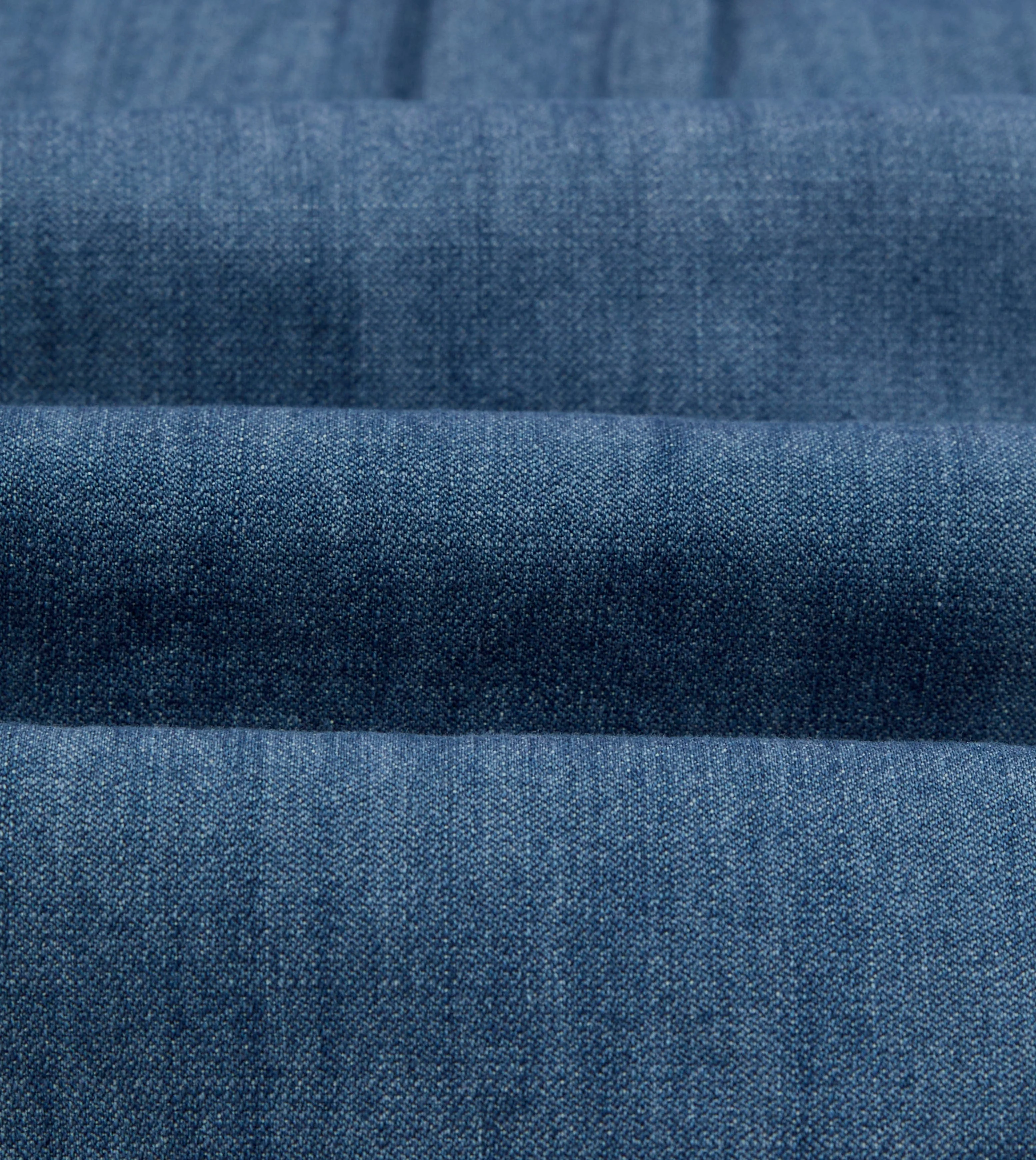 Stone Wash Denim Club Collar Work Shirt - Image 3