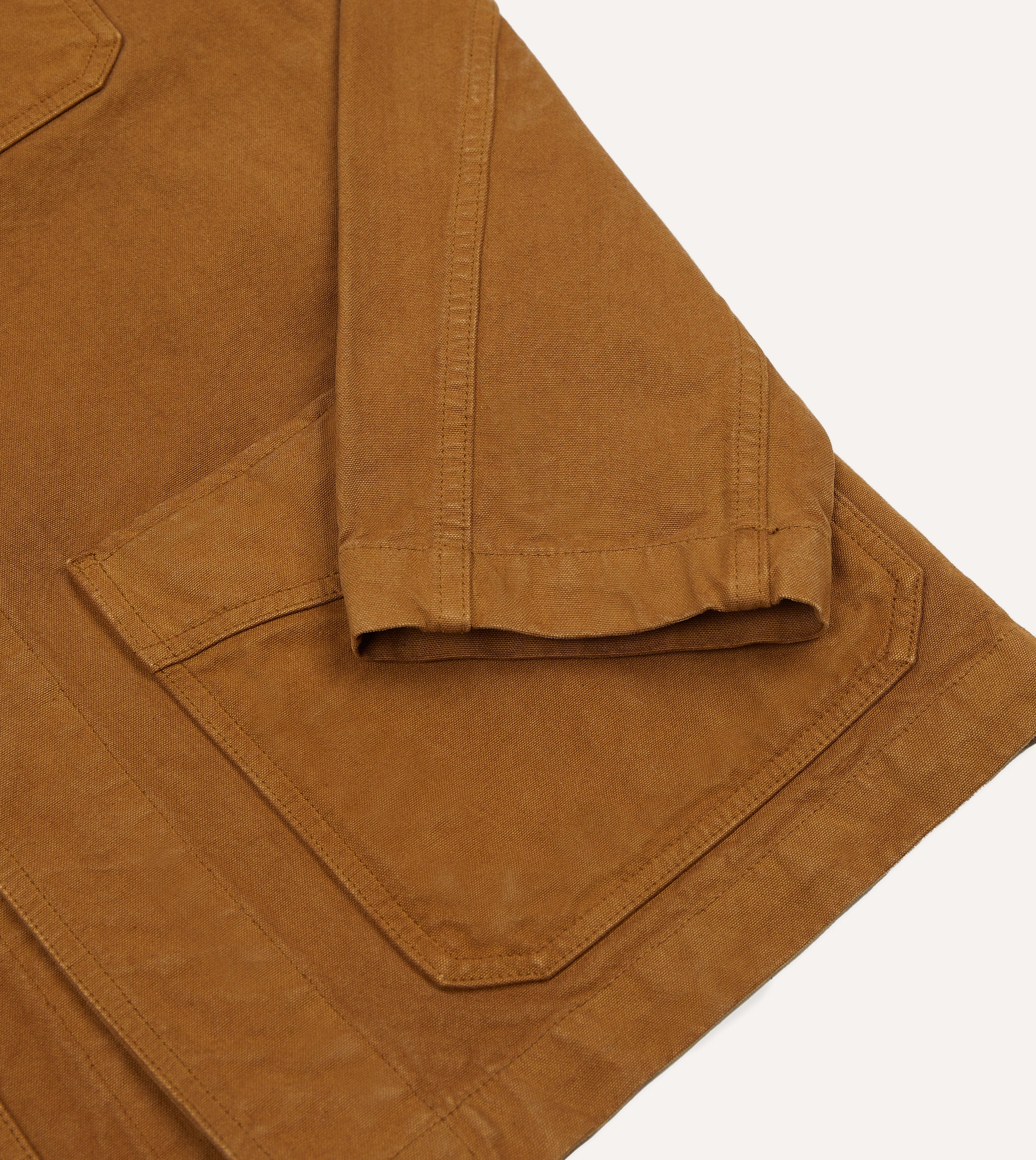 Tobacco Cotton Duck Canvas Five-Pocket Chore Jacket - Image 5
