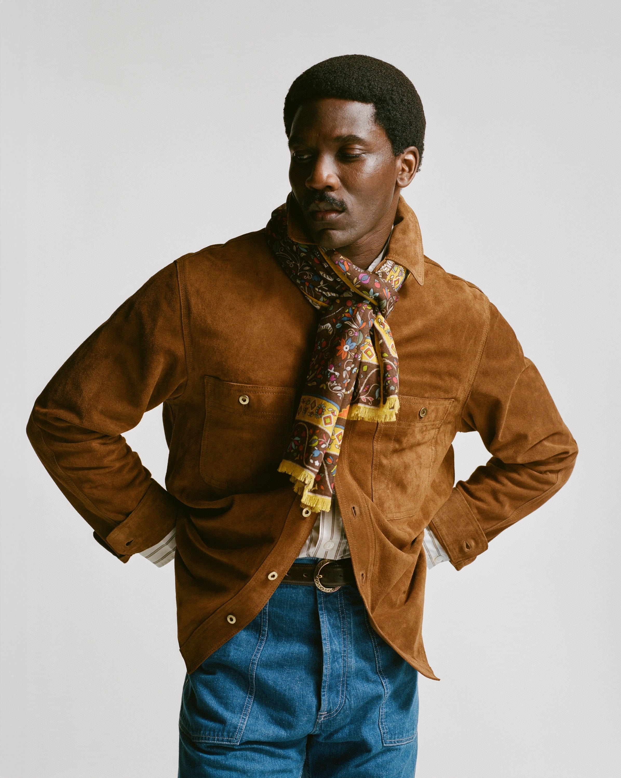 Tobacco Raw Suede Overshirt - Image 8