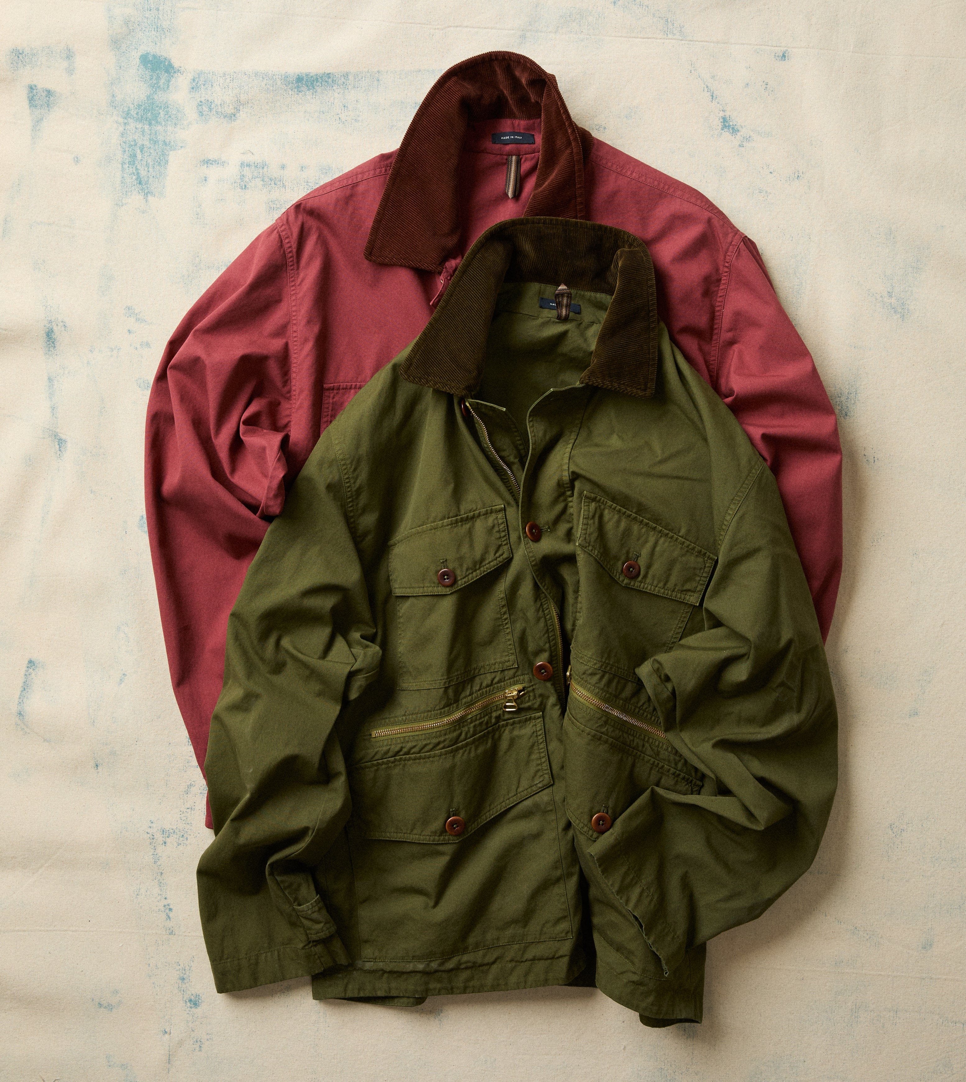Washed Olive Cotton Hiking Jacket - Image 11