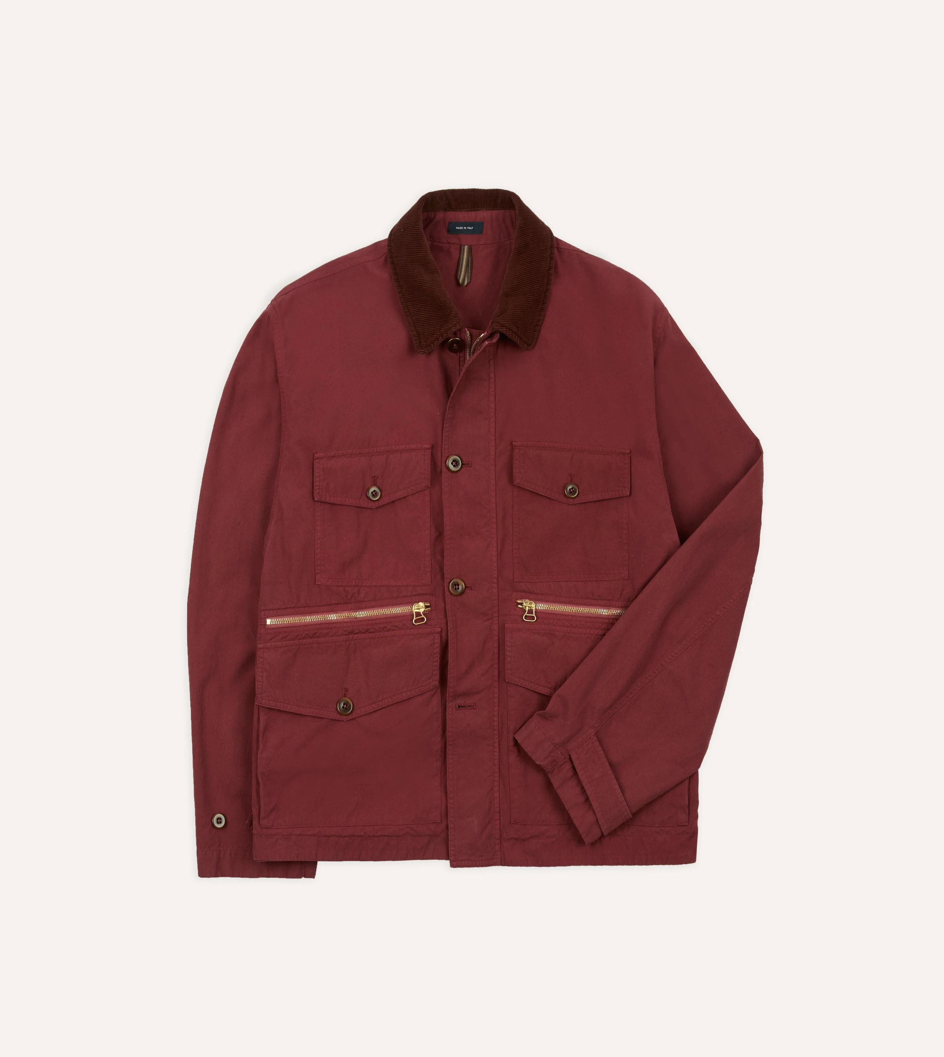 Washed Red Cotton Hiking Jacket - Image 4