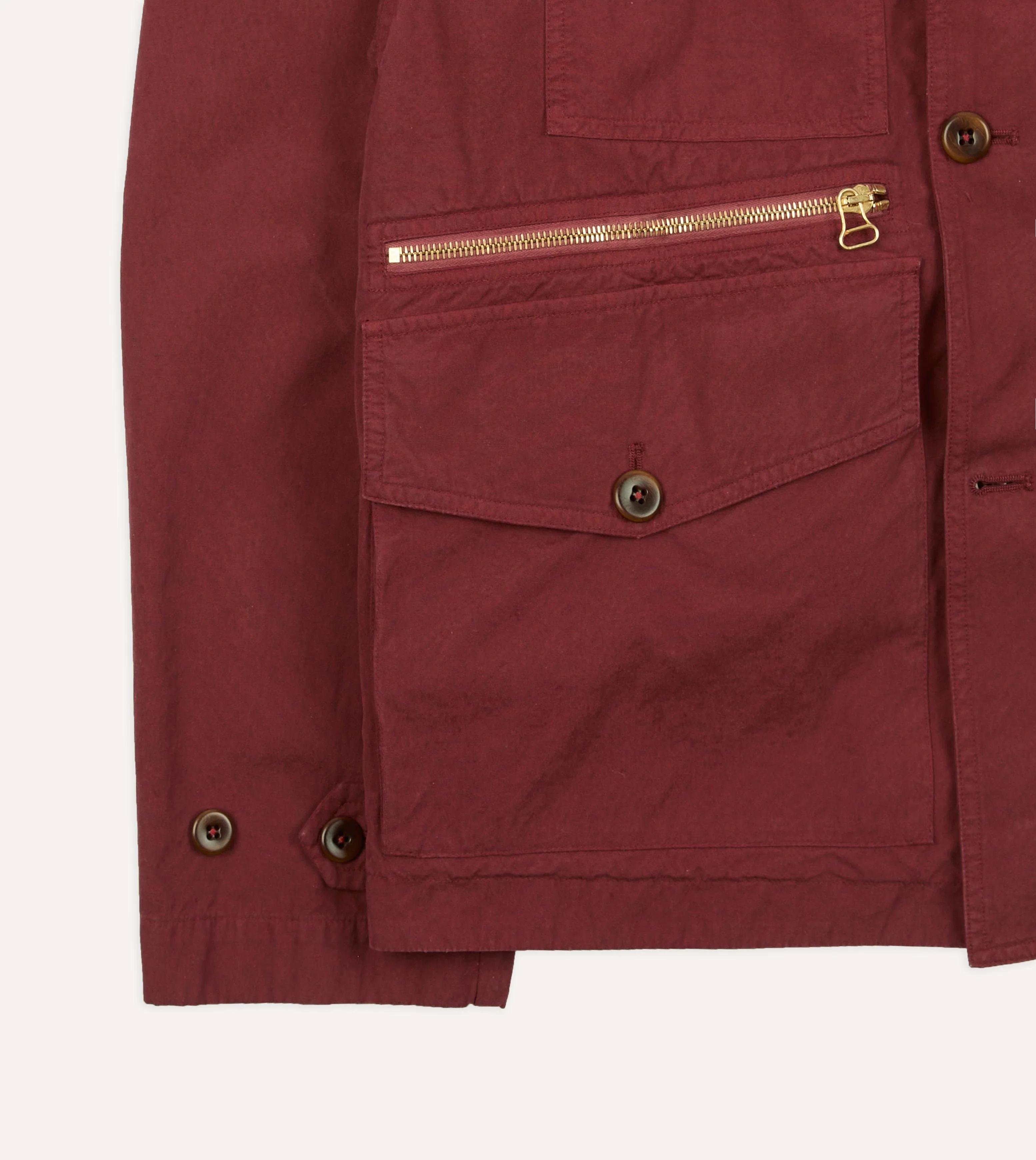 Washed Red Cotton Hiking Jacket - Image 8