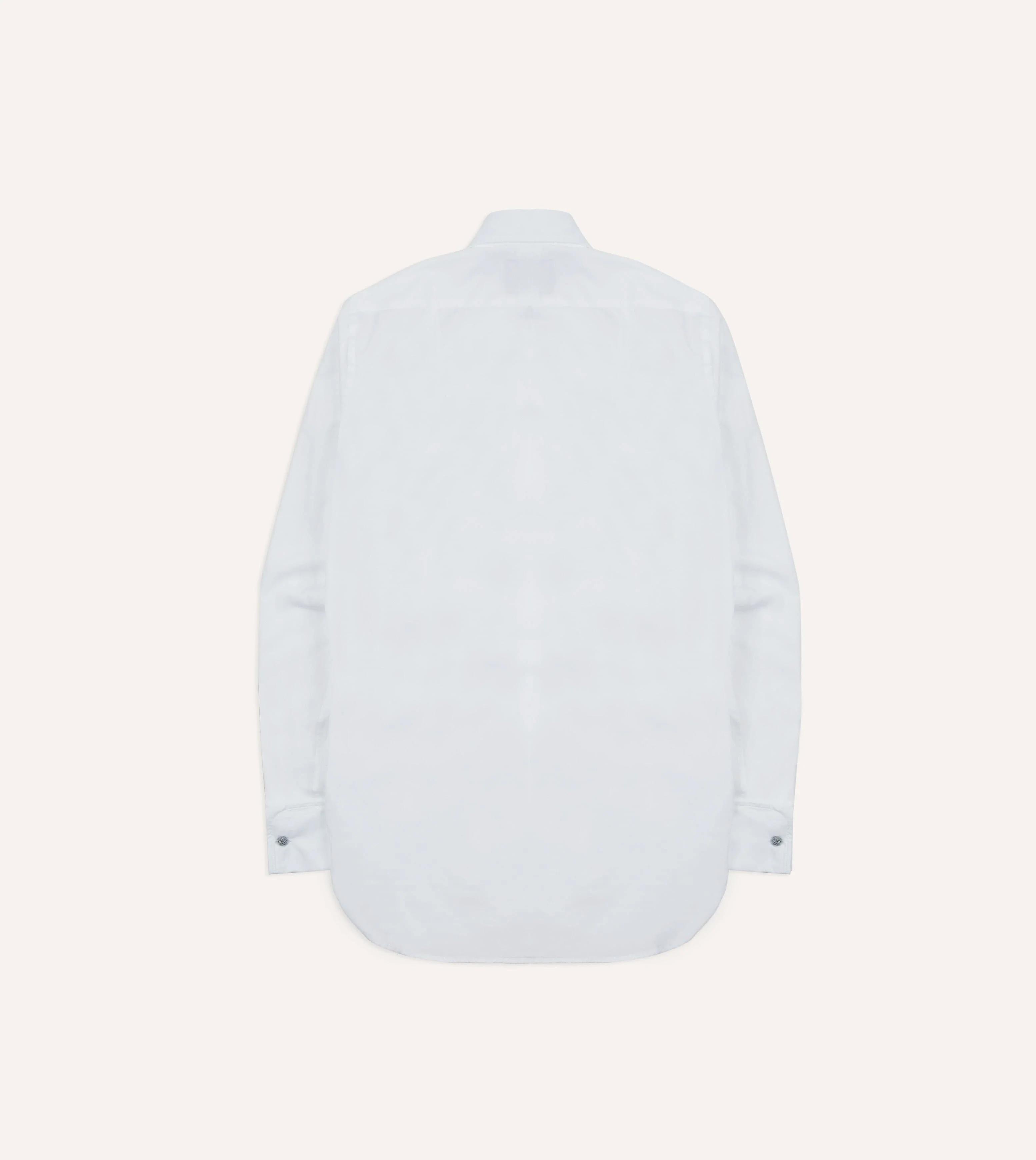 White Cotton Long Point Collar Dinner Shirt - Image 5