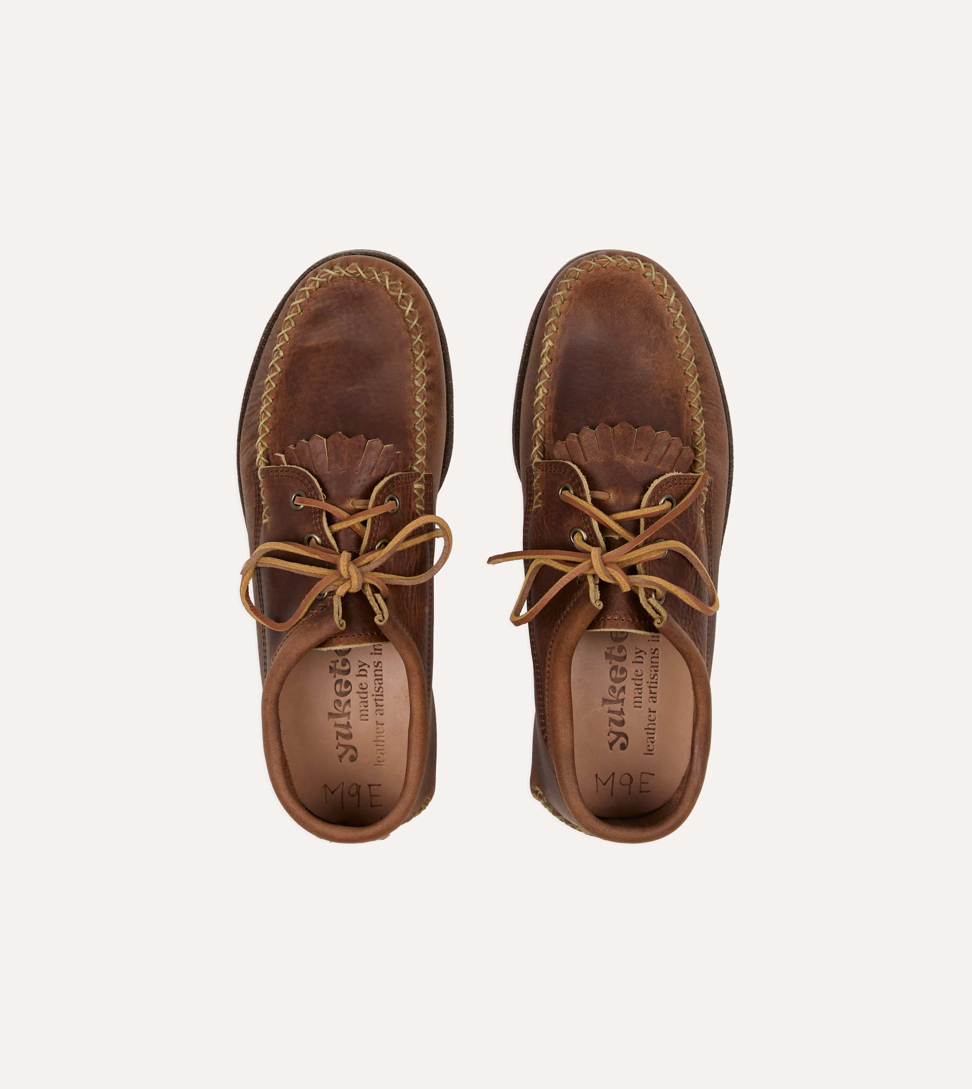 Yuketen Brown Kiltie Blucher with Camp Sole - Image 4