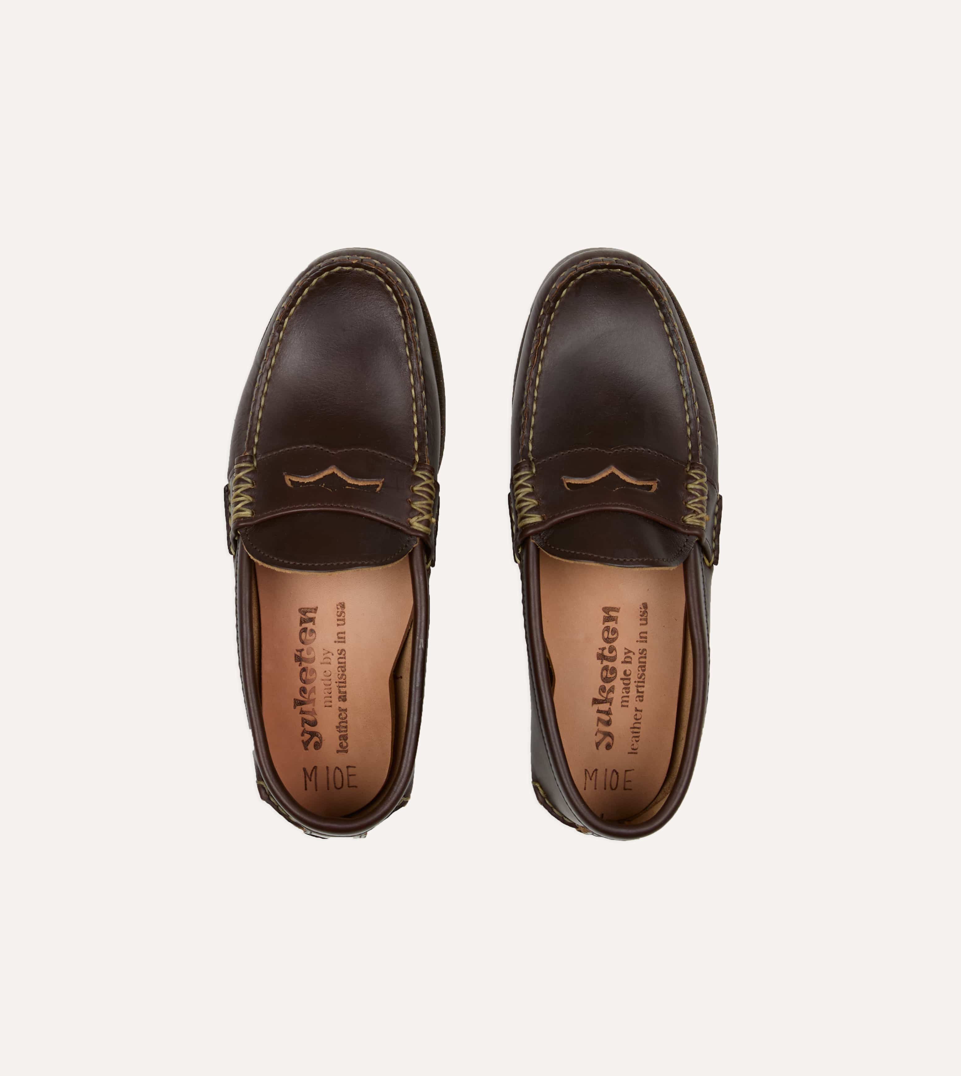Yuketen Brown Loafer with Camp Sole - Image 4