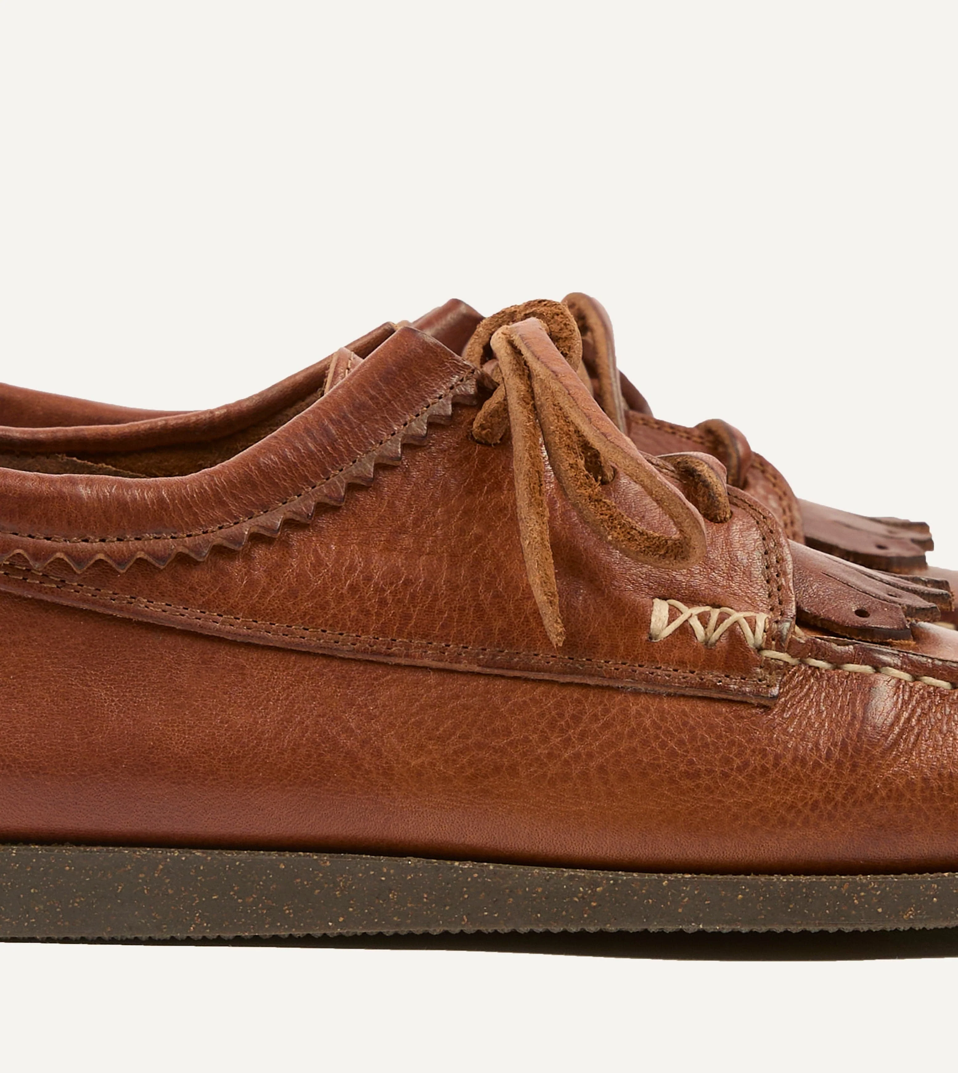 Yuketen Cognac Italian Blucher with Camp Sole - Image 3